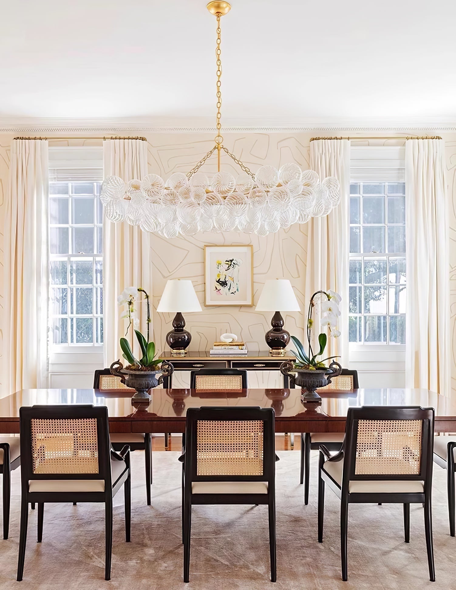 Calvian Chandelier Glass Ball Bubble Modern-Neutral Decor