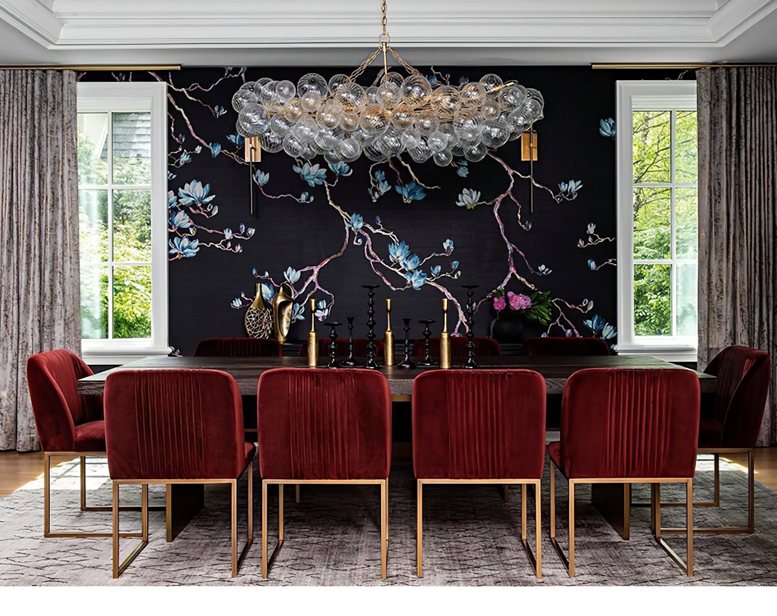 Calvian Chandelier Glass Ball Bubble Modern-Neutral Decor