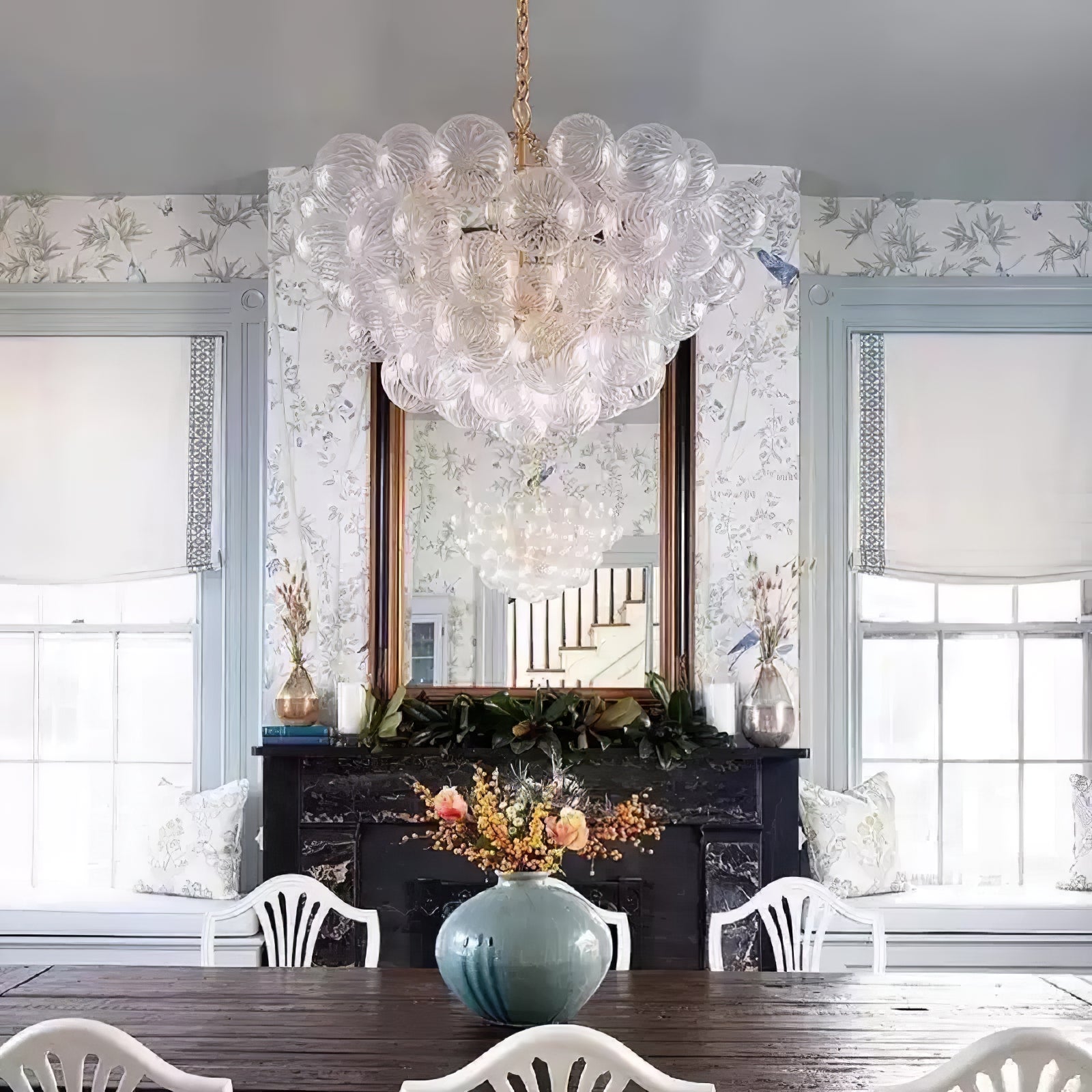 Ben Chandelier Glass Ball Bubble Modern-Neutral Decor