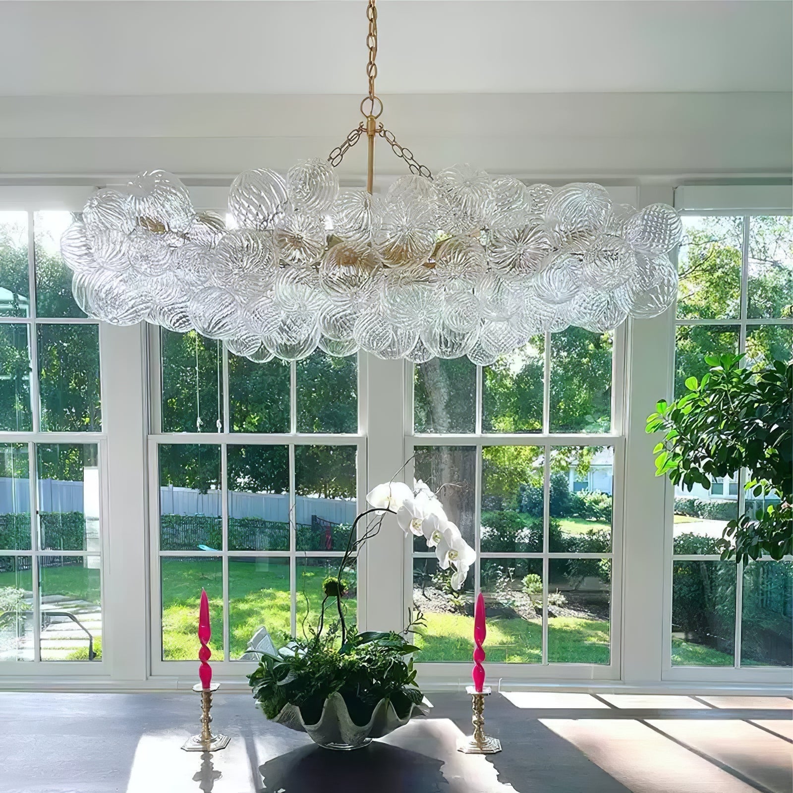 Ben Chandelier Glass Ball Bubble Modern-Neutral Decor