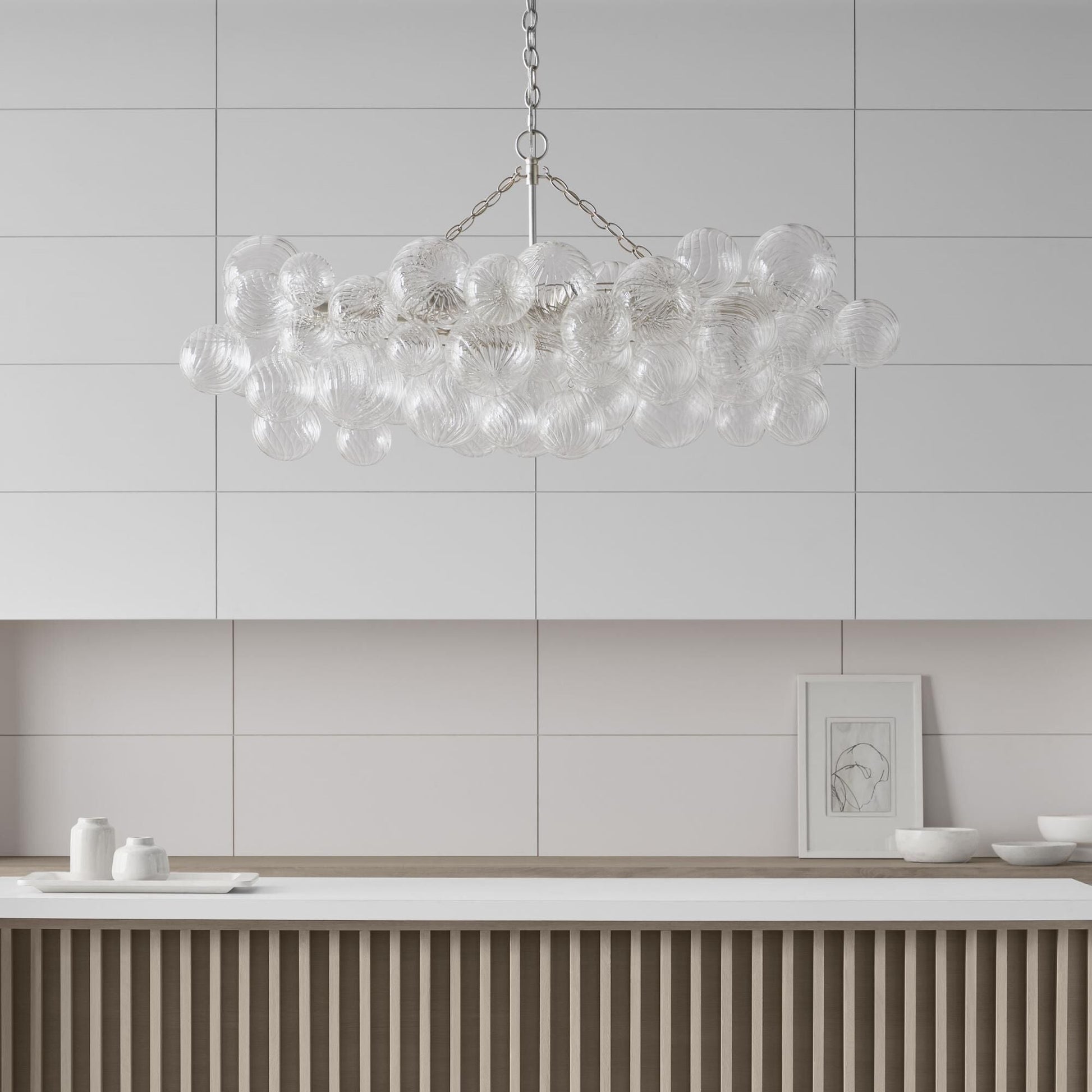 Calvian Chandelier Glass Ball Bubble Modern-Neutral Decor