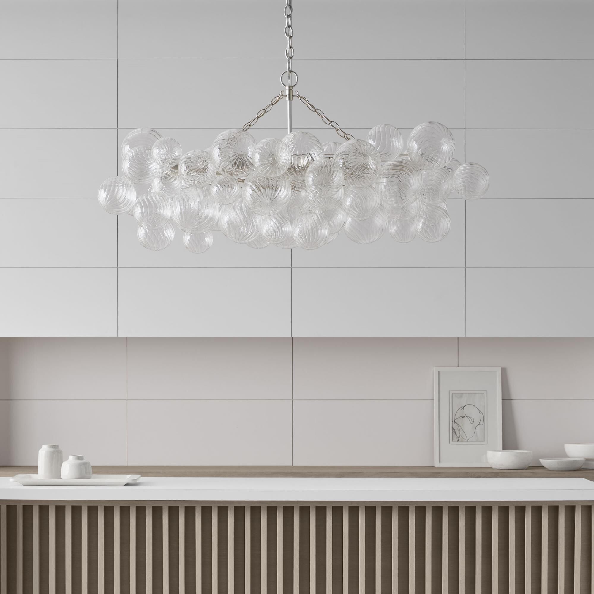 Calvian Chandelier Glass Ball Bubble Modern-Neutral Decor