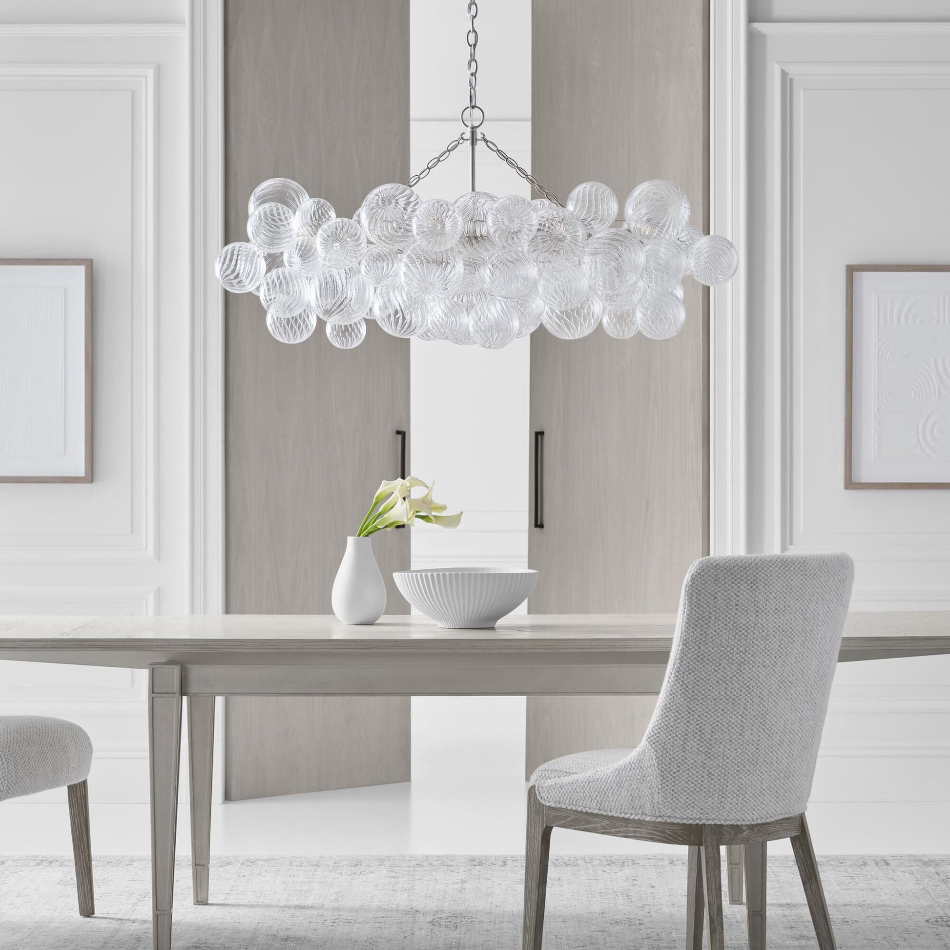 Calvian Chandelier Glass Ball Bubble Modern-Neutral Decor