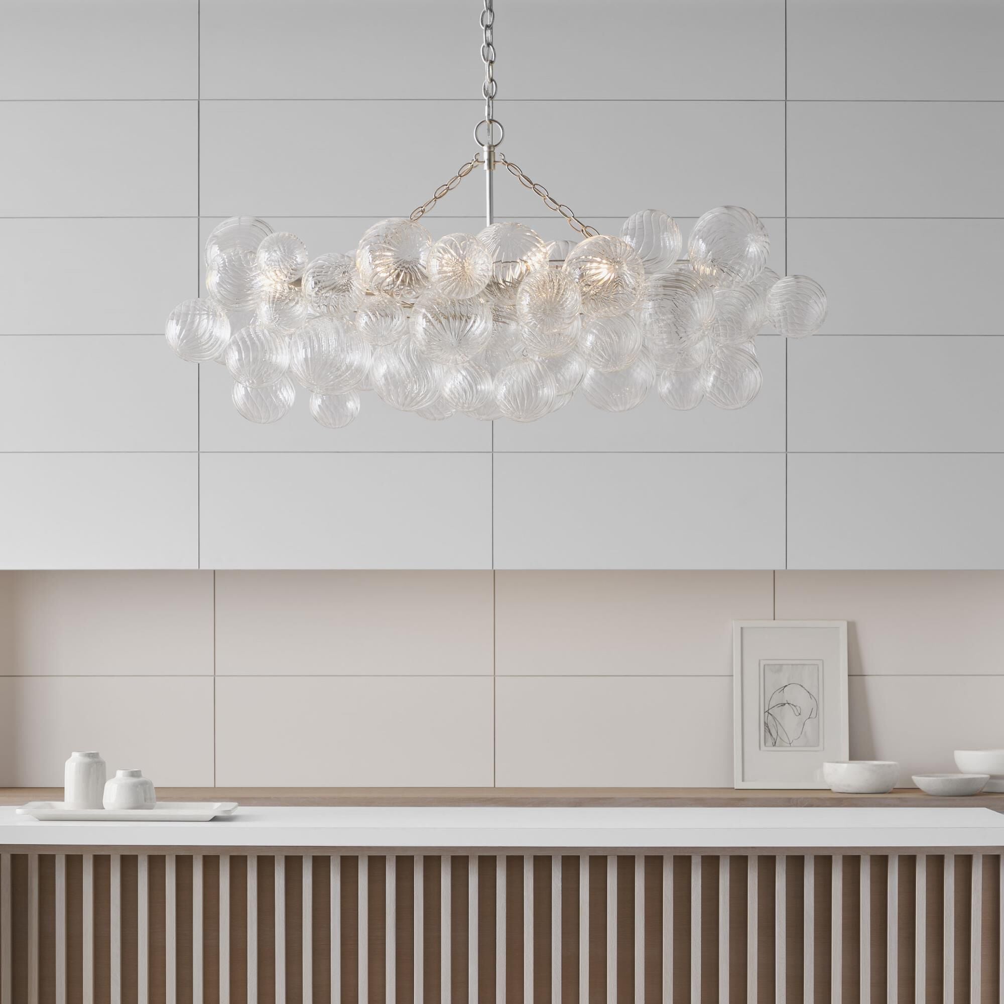Calvian Chandelier Glass Ball Bubble Modern-Neutral Decor