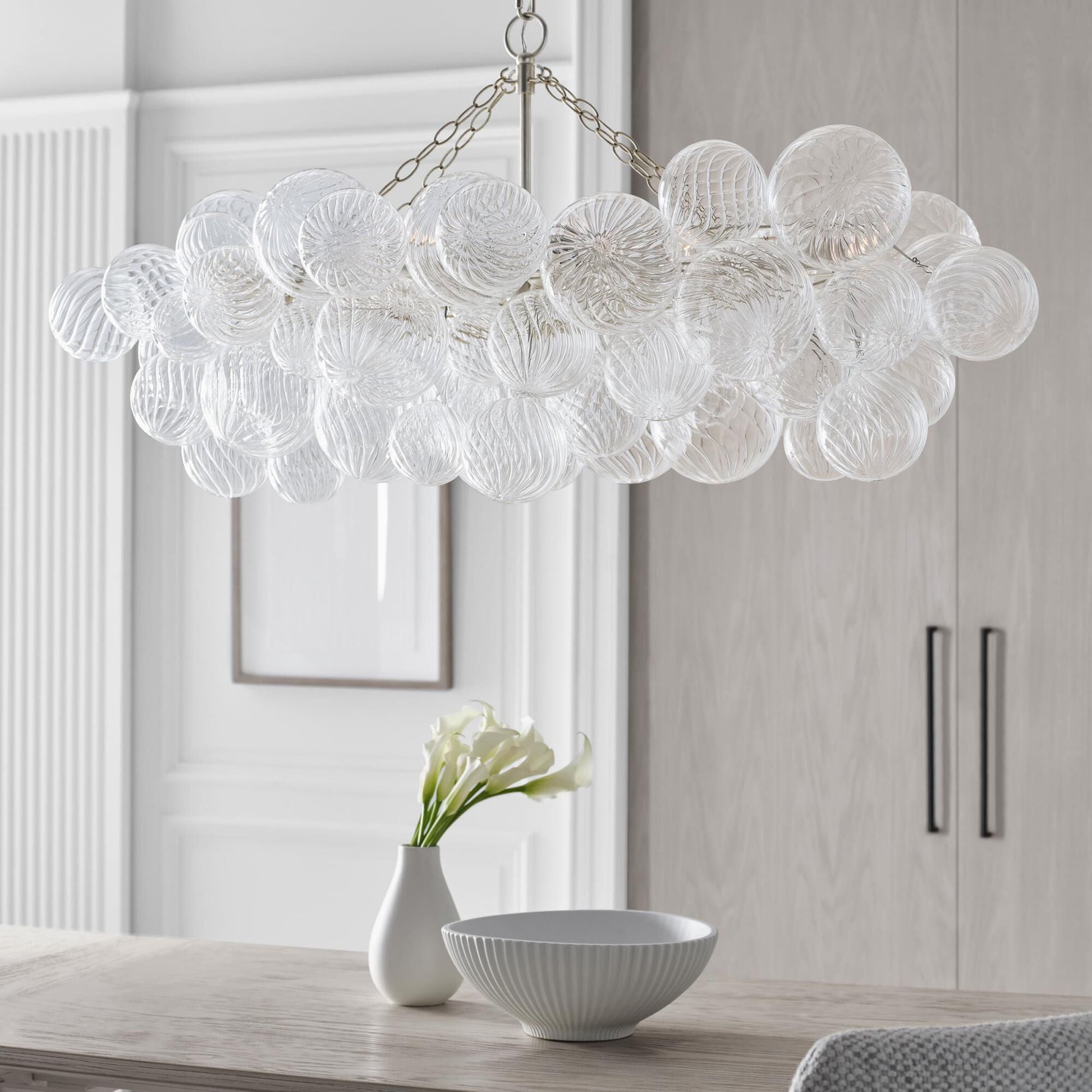 Calvian Chandelier Glass Ball Bubble Modern-Neutral Decor