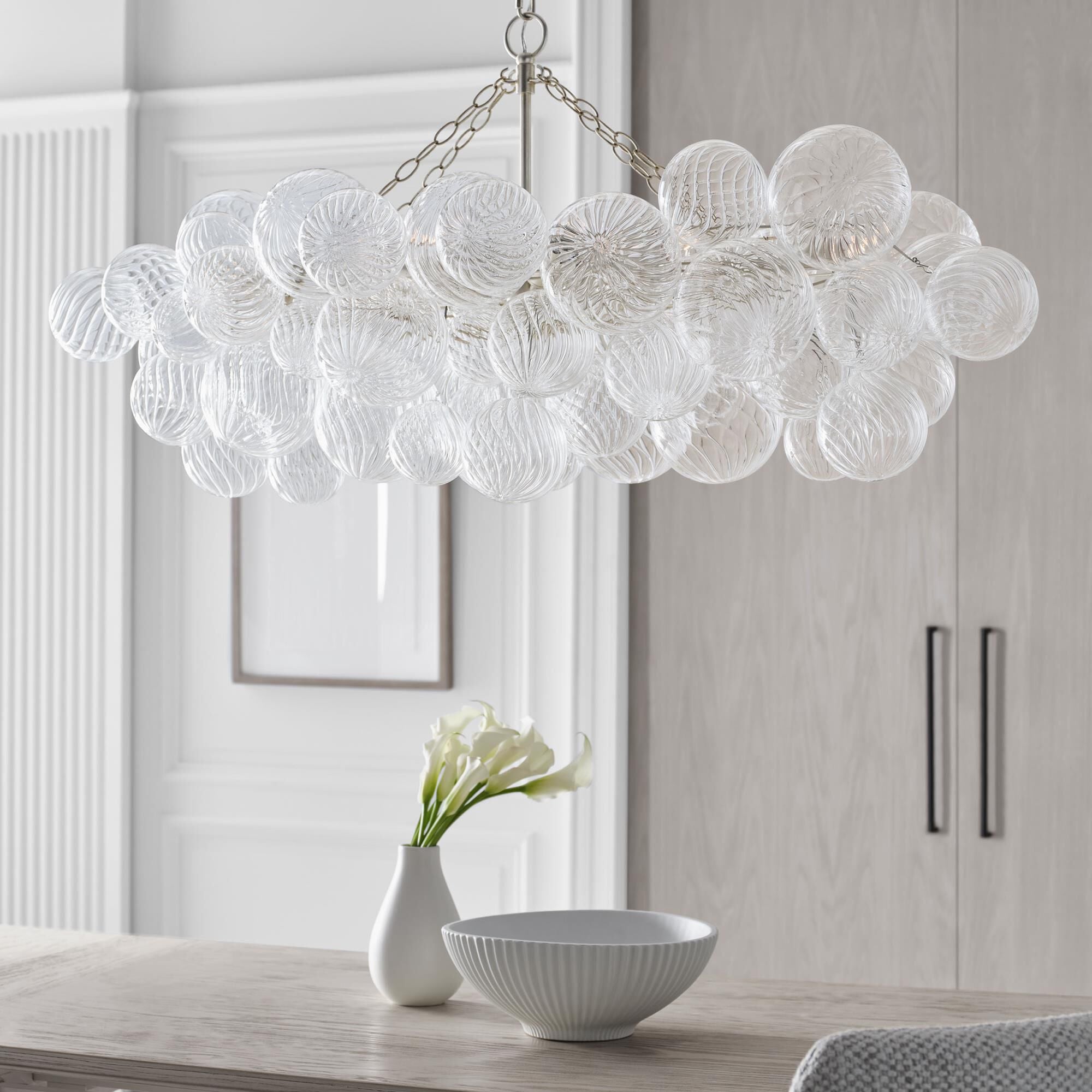 Calvian Chandelier Glass Ball Bubble Modern-Neutral Decor