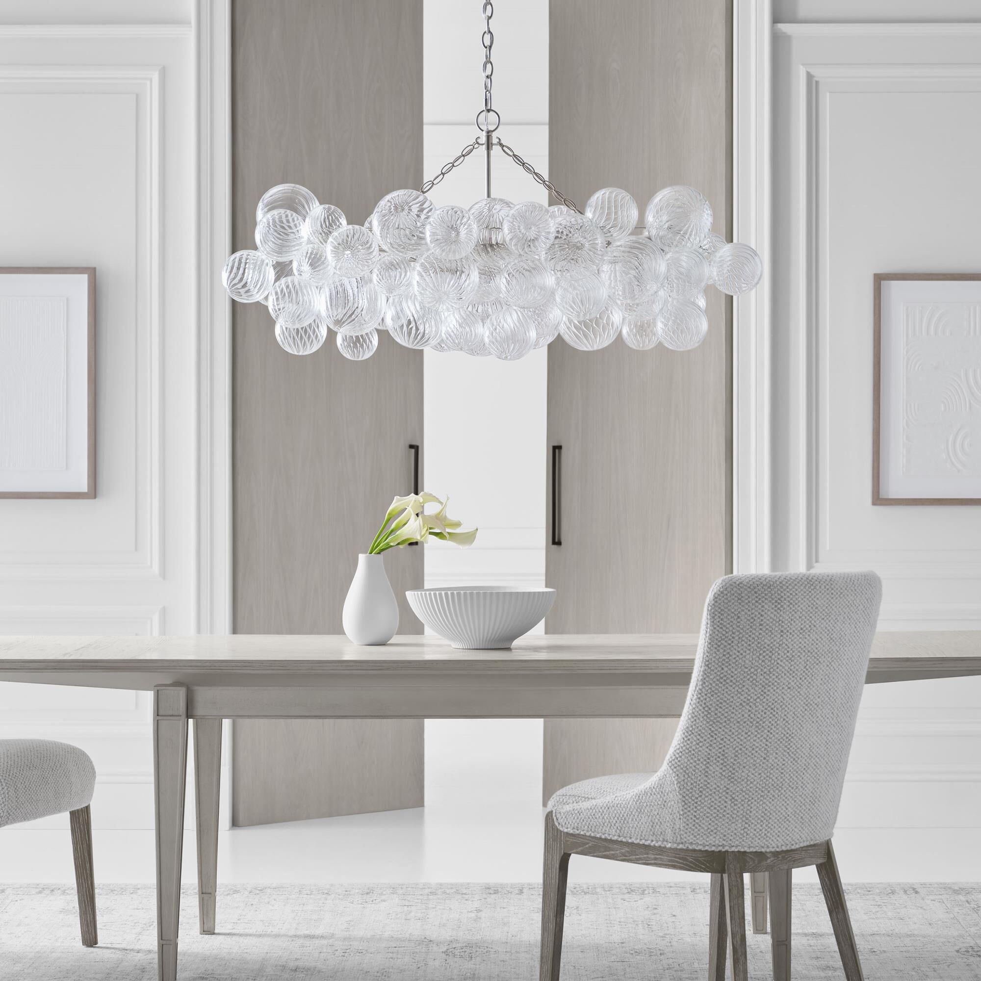 Calvian Chandelier Glass Ball Bubble Modern-Neutral Decor