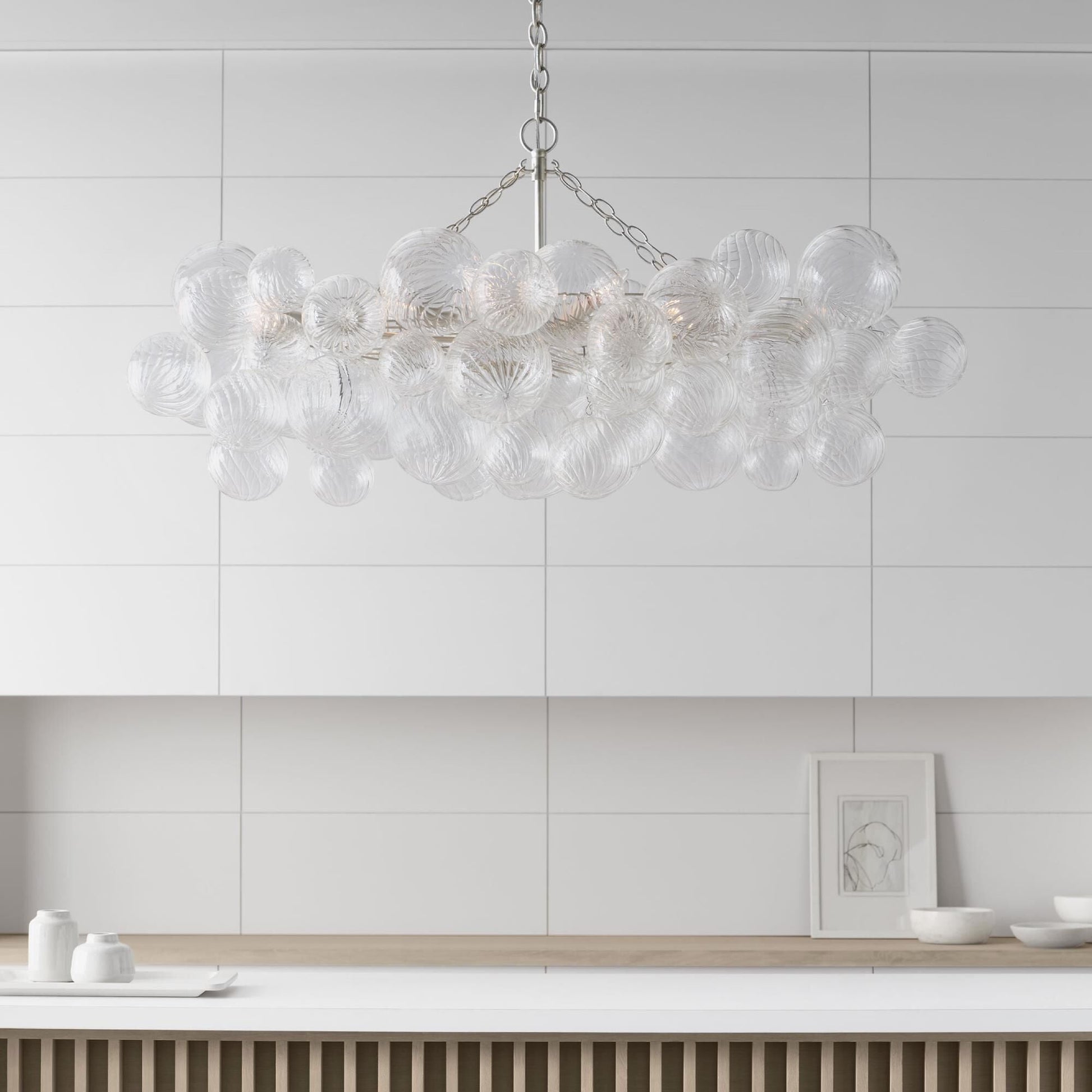 Calvian Chandelier Glass Ball Bubble Modern-Neutral Decor