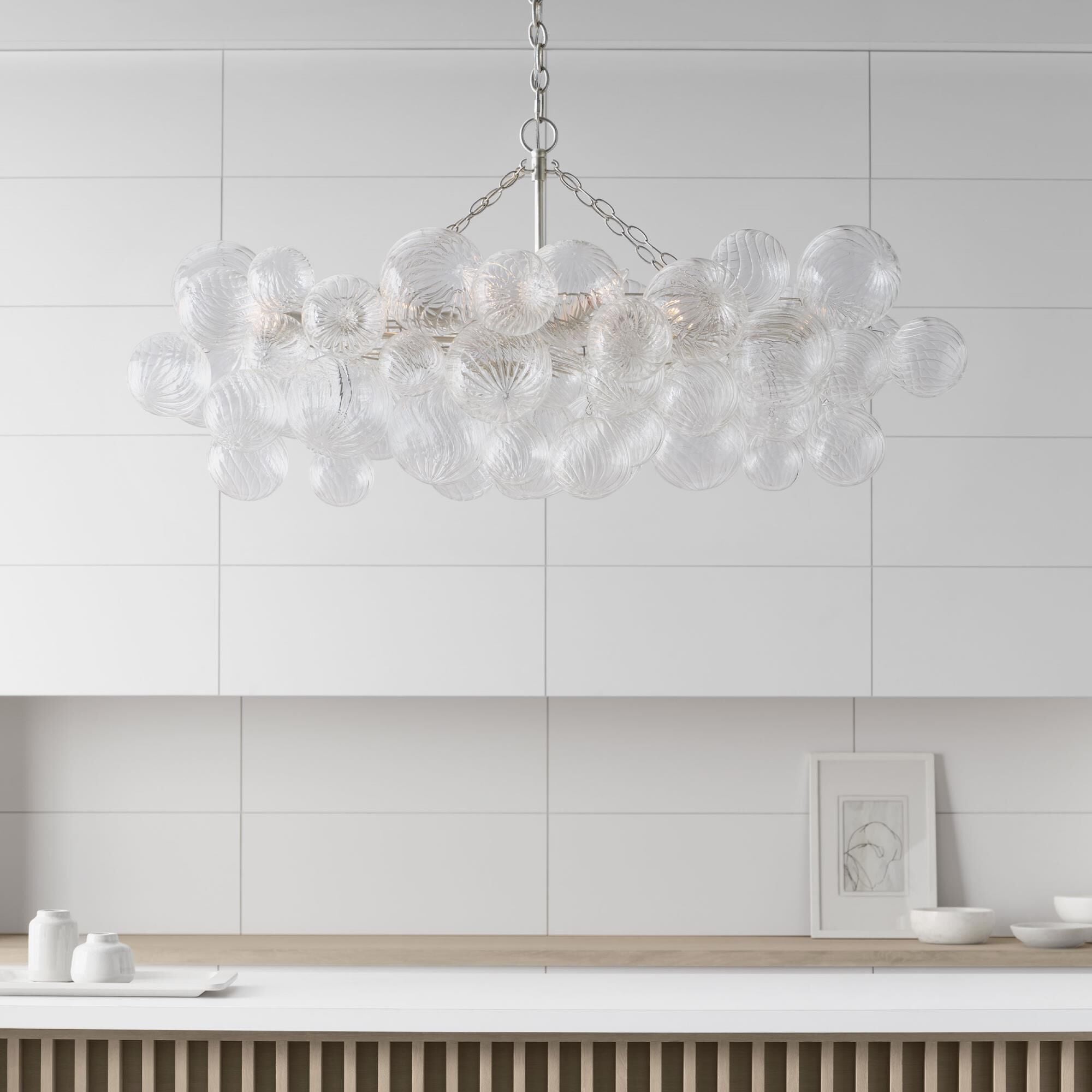 Calvian Chandelier Glass Ball Bubble Modern-Neutral Decor