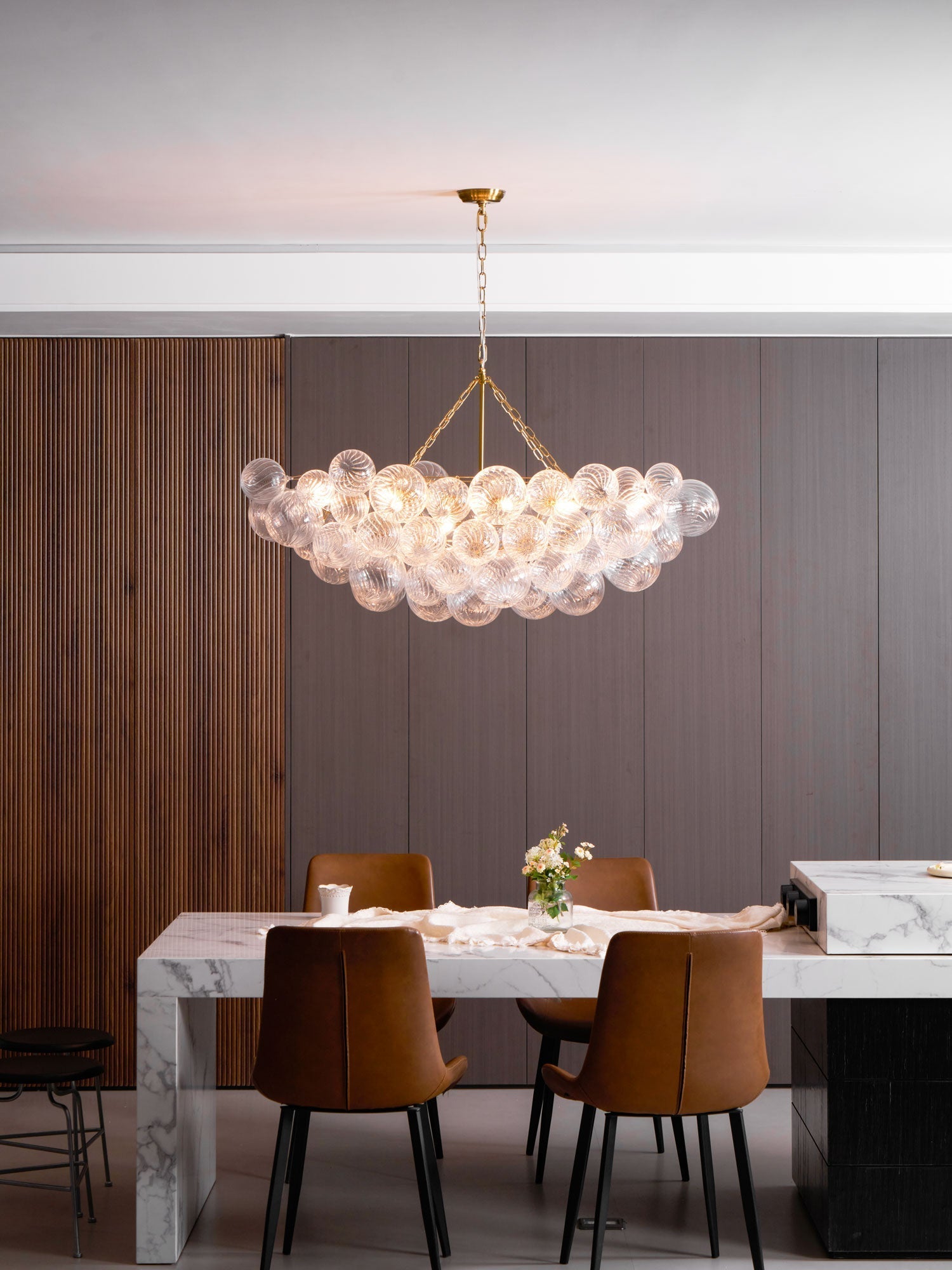 Ben Chandelier Glass Ball Bubble Modern-Neutral Decor