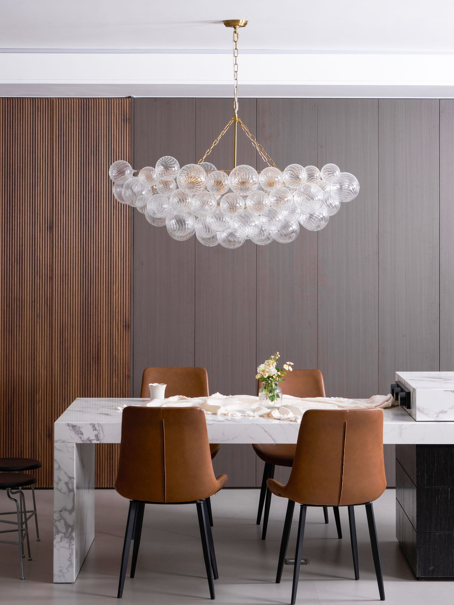 Ben Chandelier Glass Ball Bubble Modern-Neutral Decor