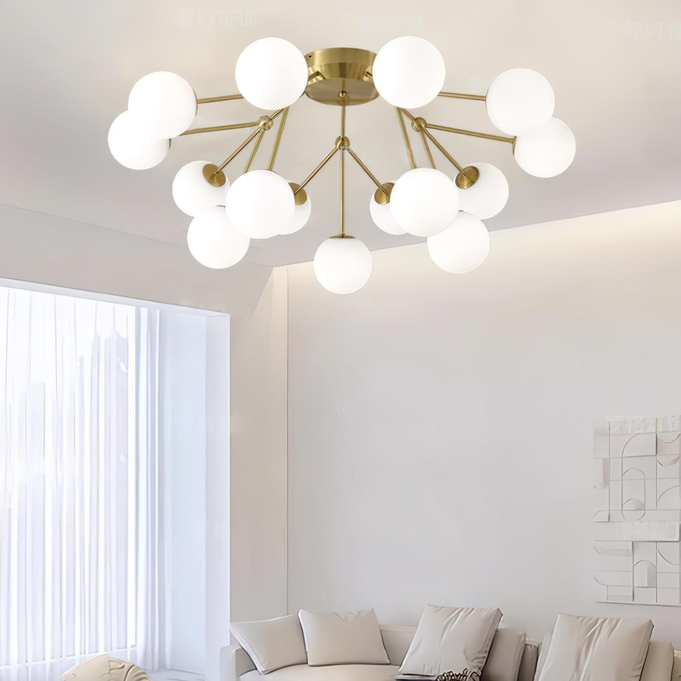 Olivia Luxury Glass Ceiling Lamp-Neutral Decor