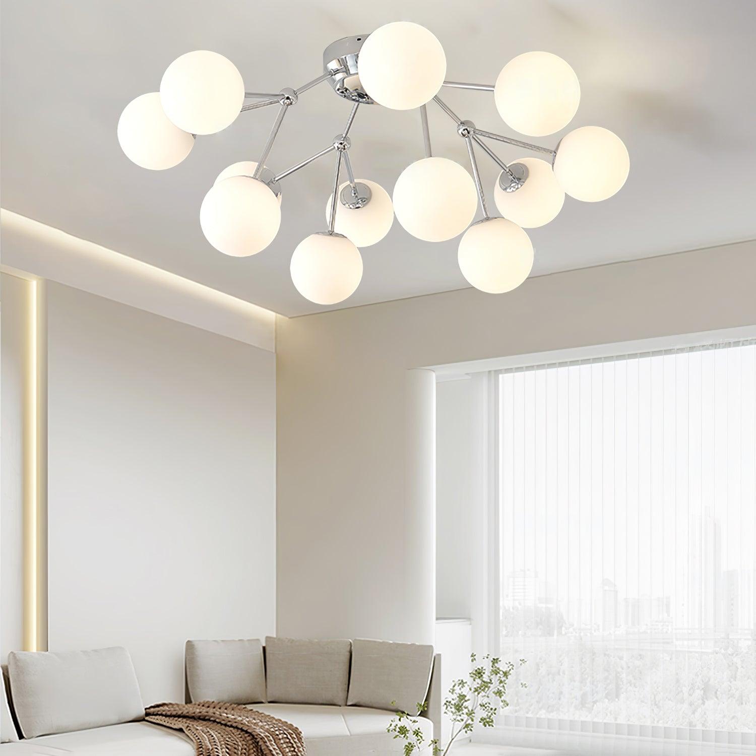 Olivia Luxury Glass Ceiling Lamp-Neutral Decor