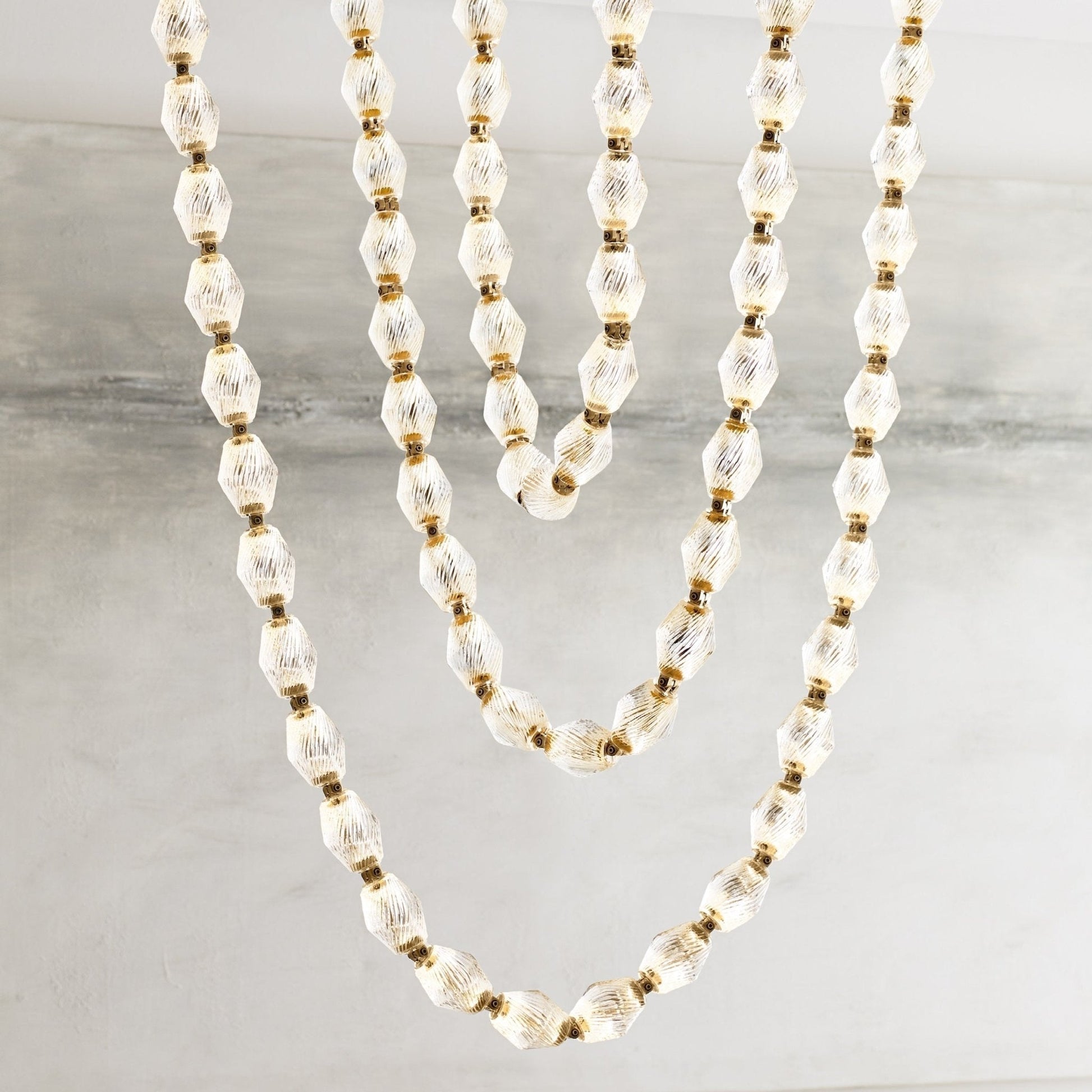 Pearlene Beaded Chandelier-Neutral Decor