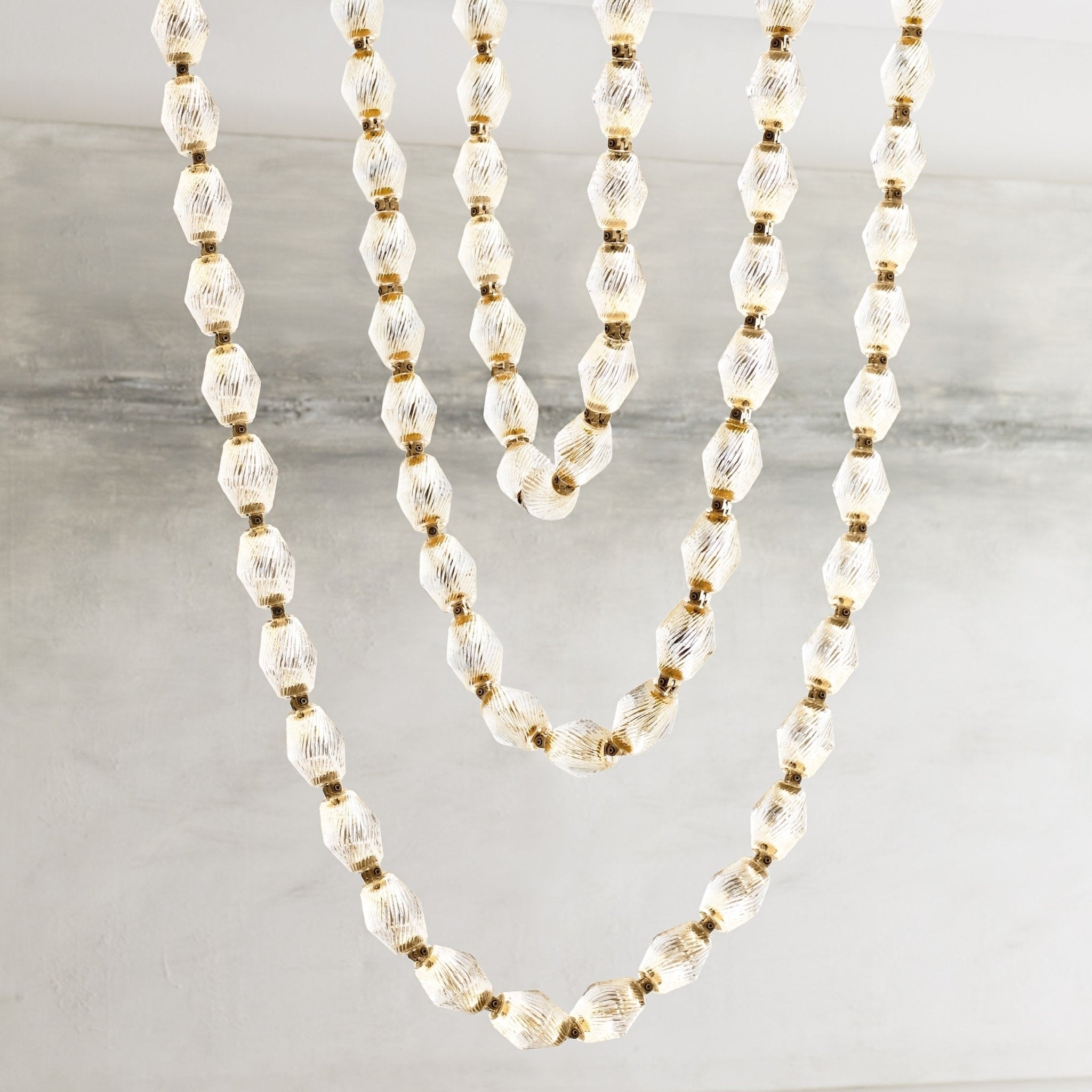 Pearlene Beaded Chandelier-Neutral Decor