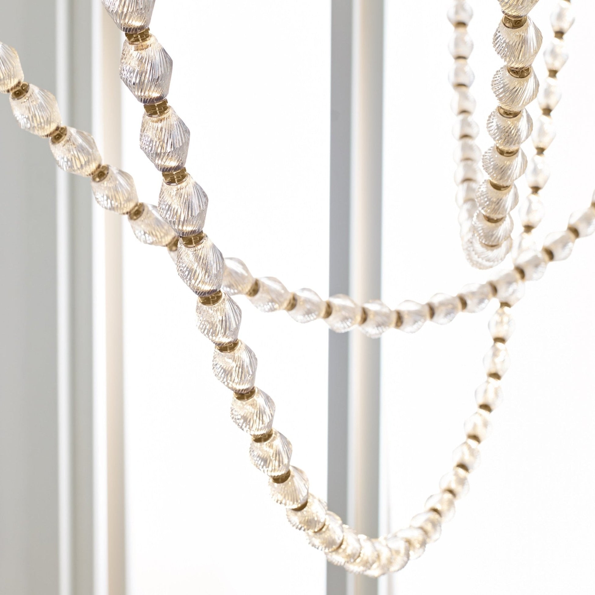 Pearlene Beaded Chandelier-Neutral Decor