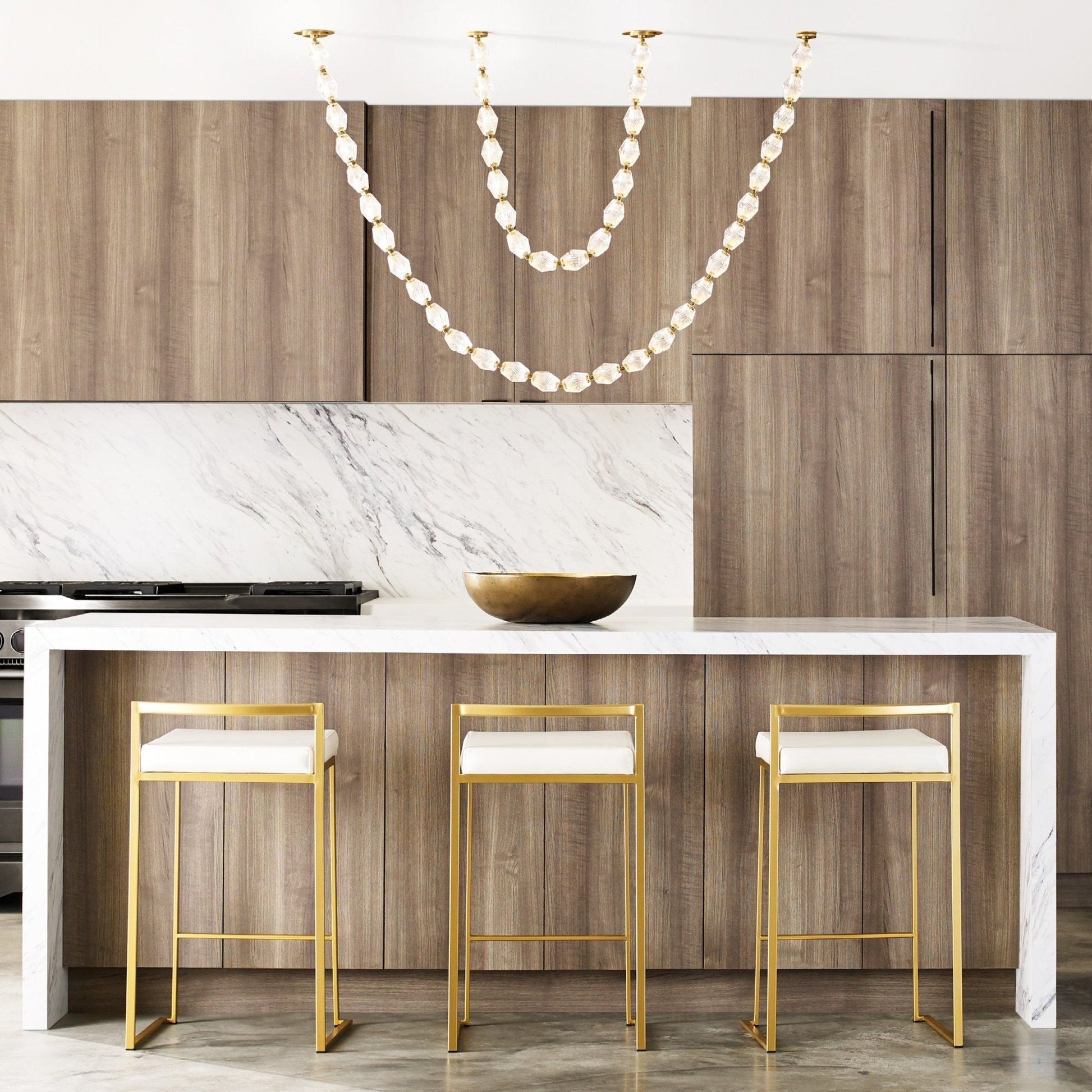 Pearlene Beaded Chandelier-Neutral Decor