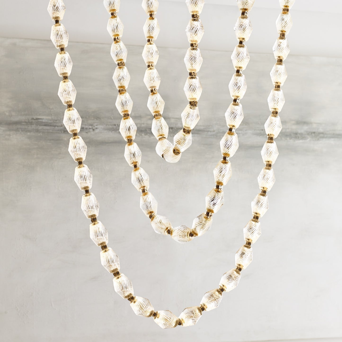 Pearlene Beaded Chandelier-Neutral Decor