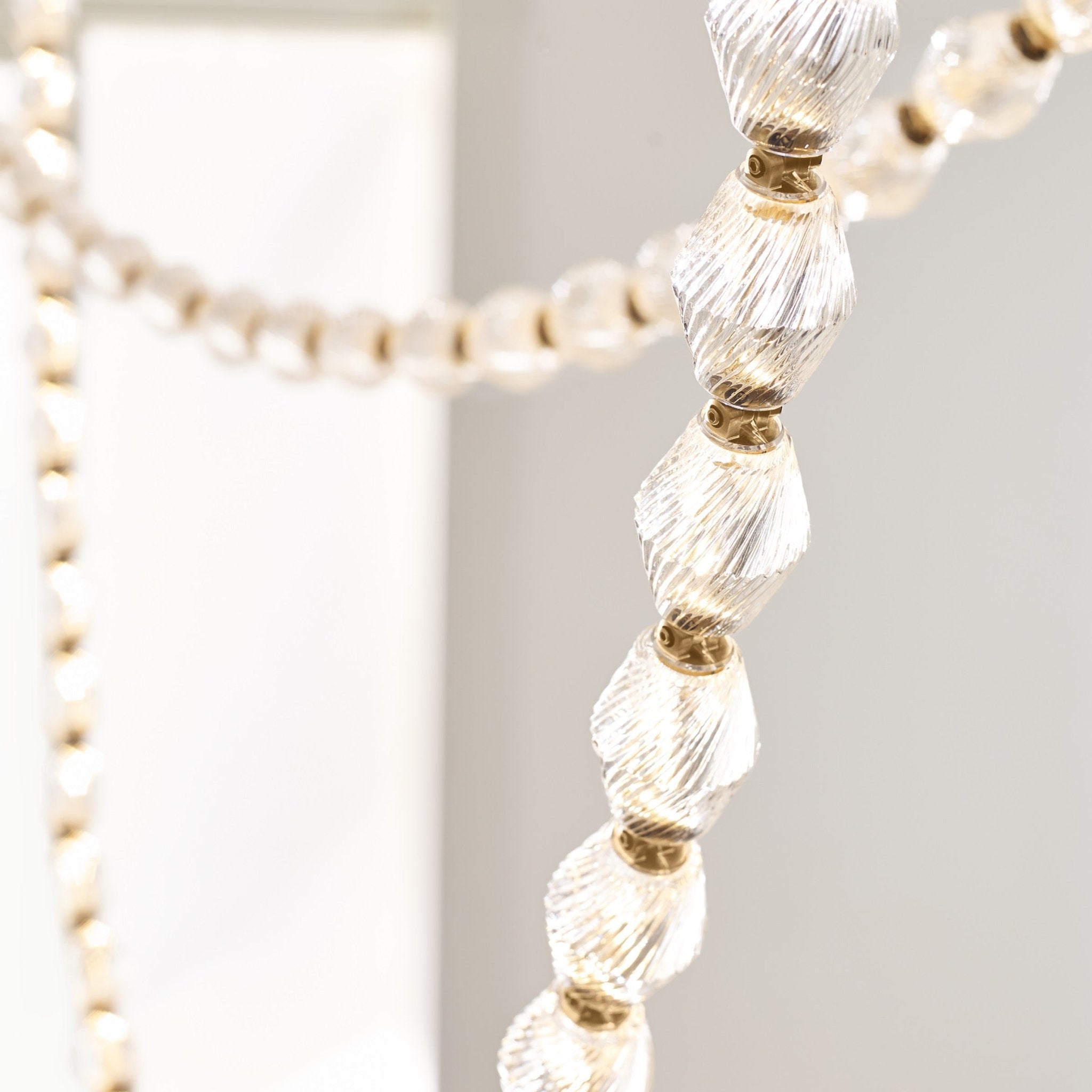 Pearlene Beaded Chandelier-Neutral Decor