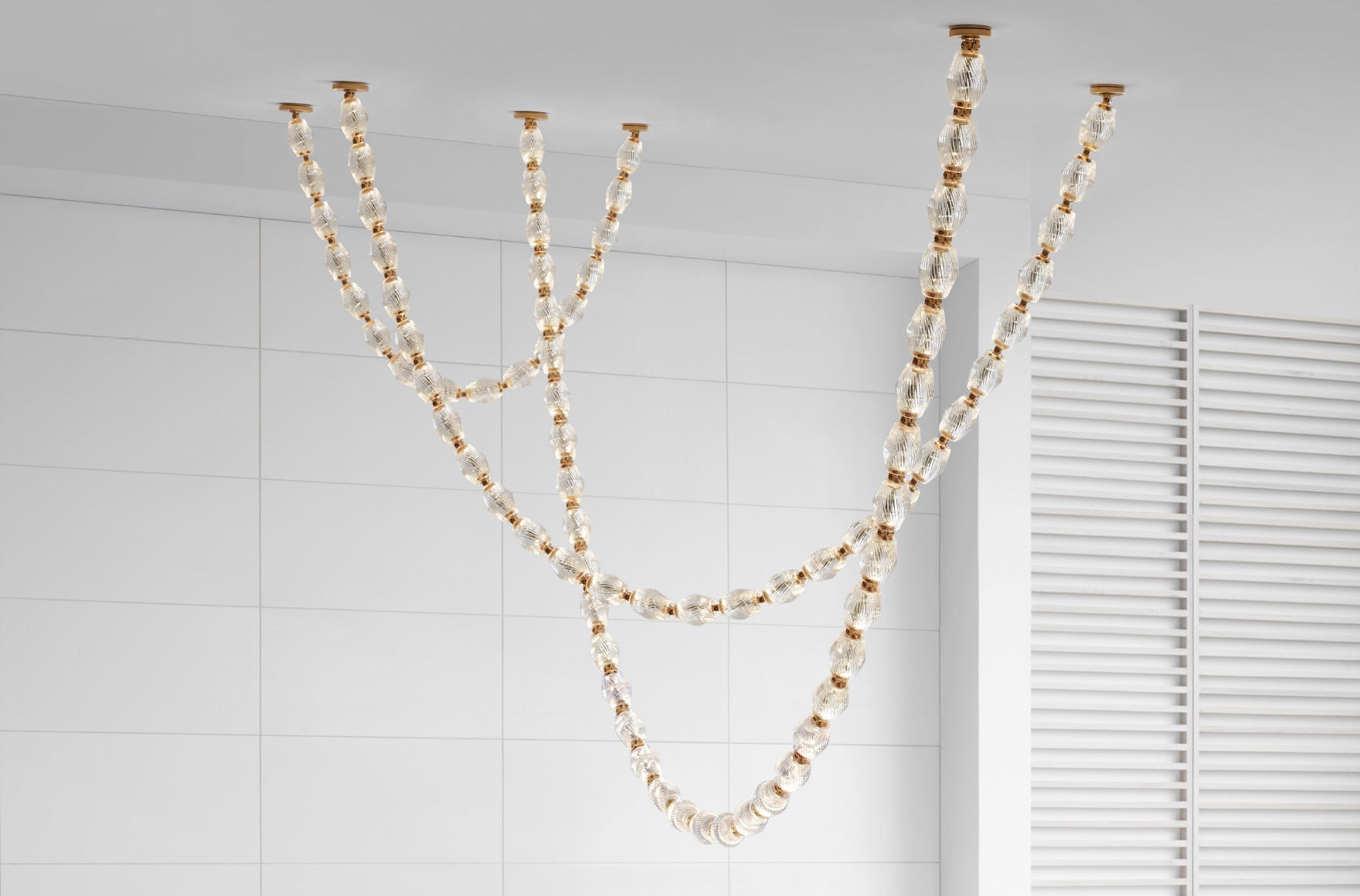 Pearlene Beaded Chandelier-Neutral Decor