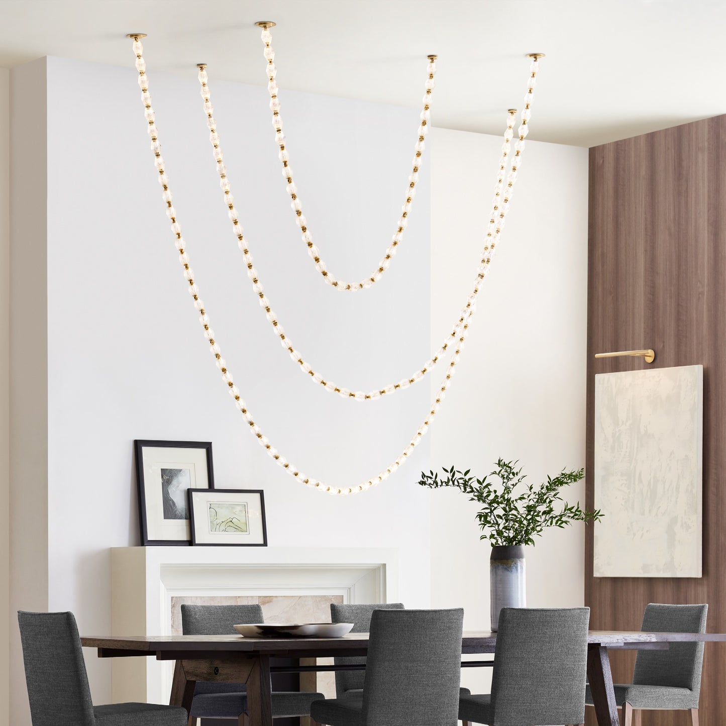 Pearlene Beaded Chandelier-Neutral Decor