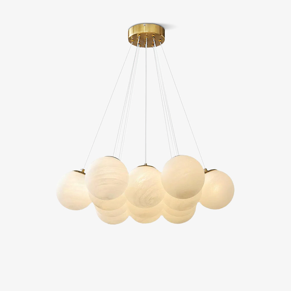 Arenis Chandelier Glass Cluster Frosted Glass-Neutral Decor