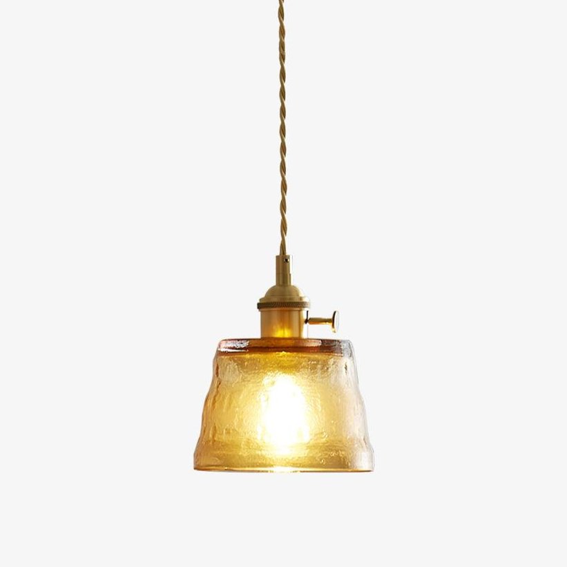 Lustra Pendant Lamp Copper Glass for Dining-Neutral Decor