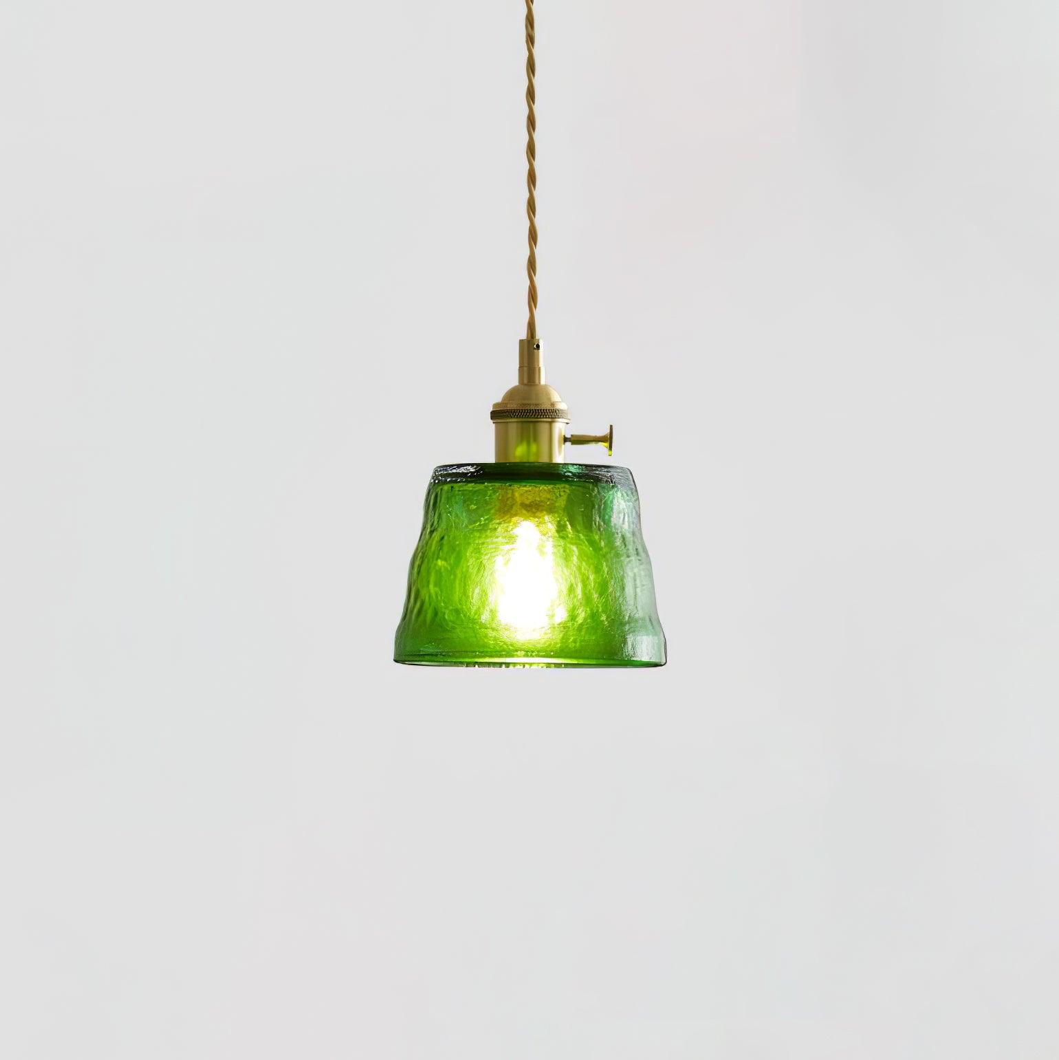 Lustra Pendant Lamp Copper Glass for Dining-Neutral Decor
