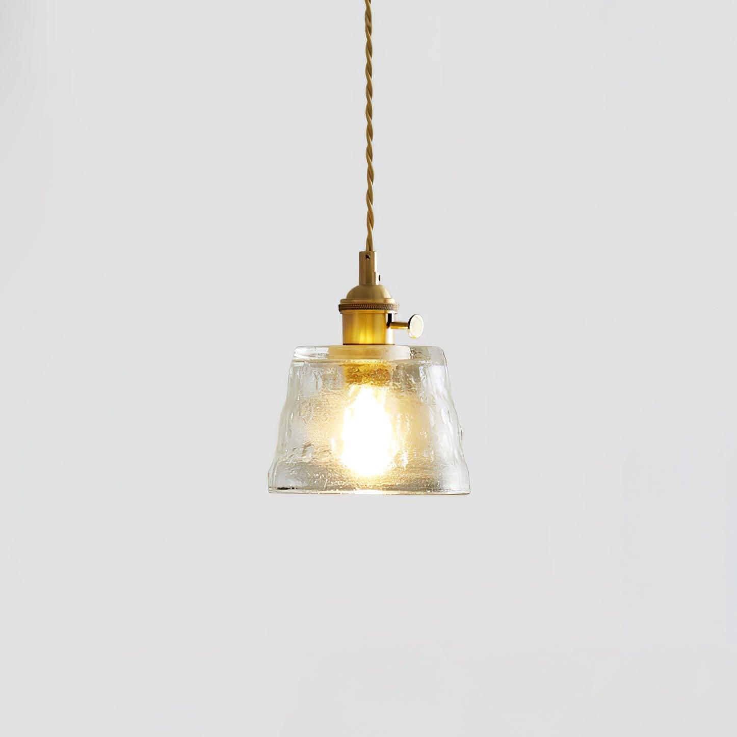 Lustra Pendant Lamp Copper Glass for Dining-Neutral Decor