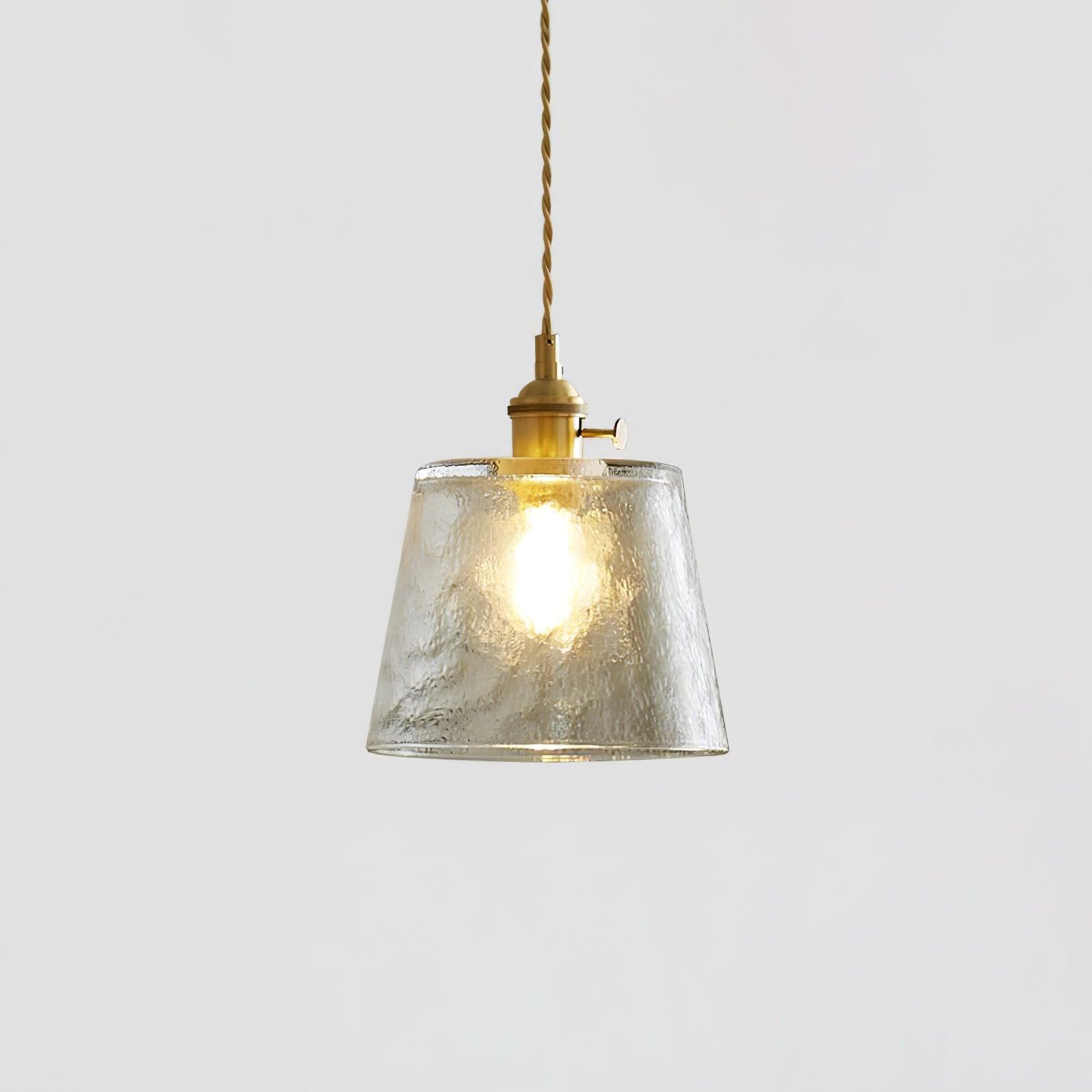 Lustra Pendant Lamp Copper Glass for Dining-Neutral Decor