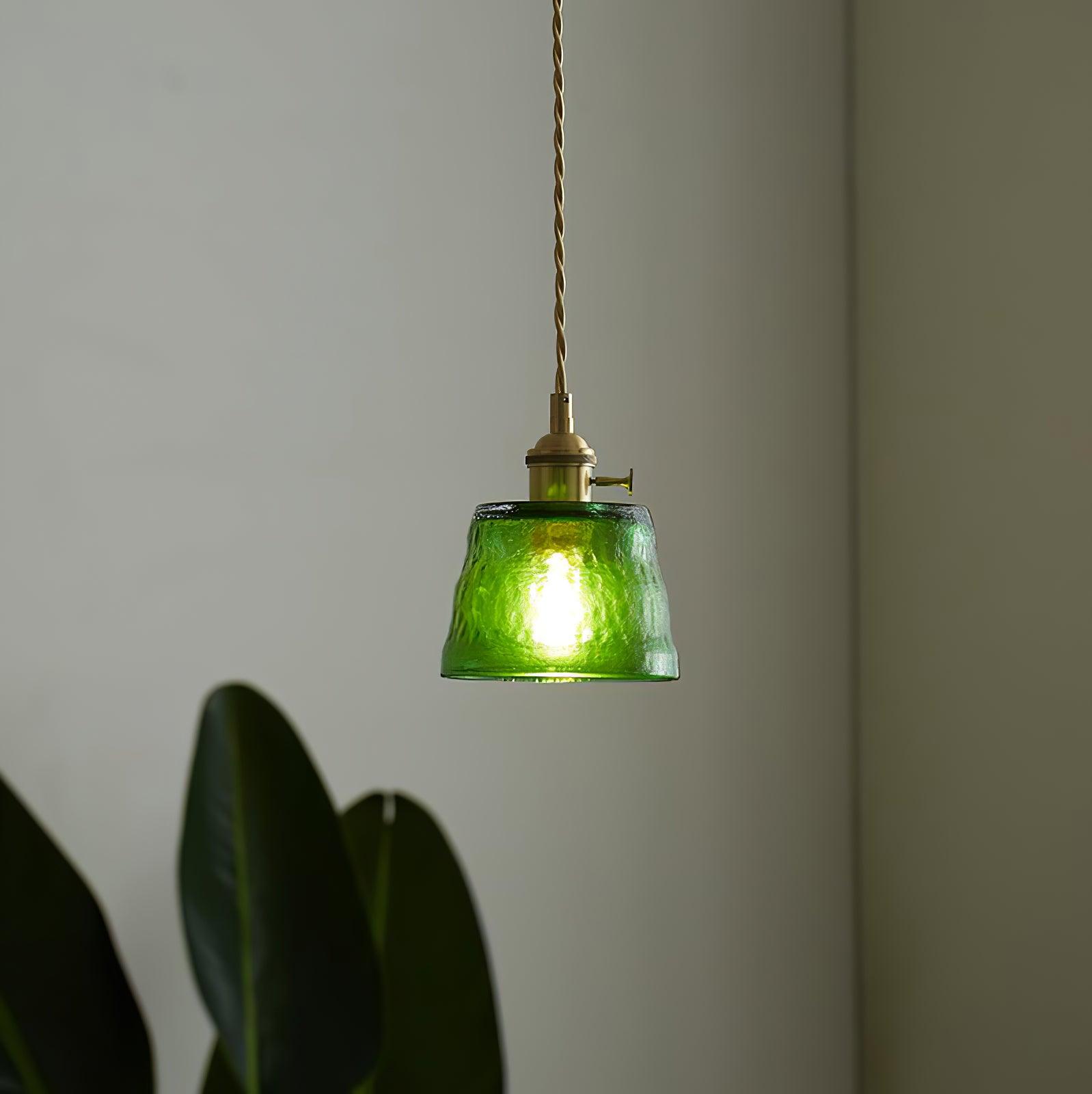 Lustra Pendant Lamp Copper Glass for Dining-Neutral Decor