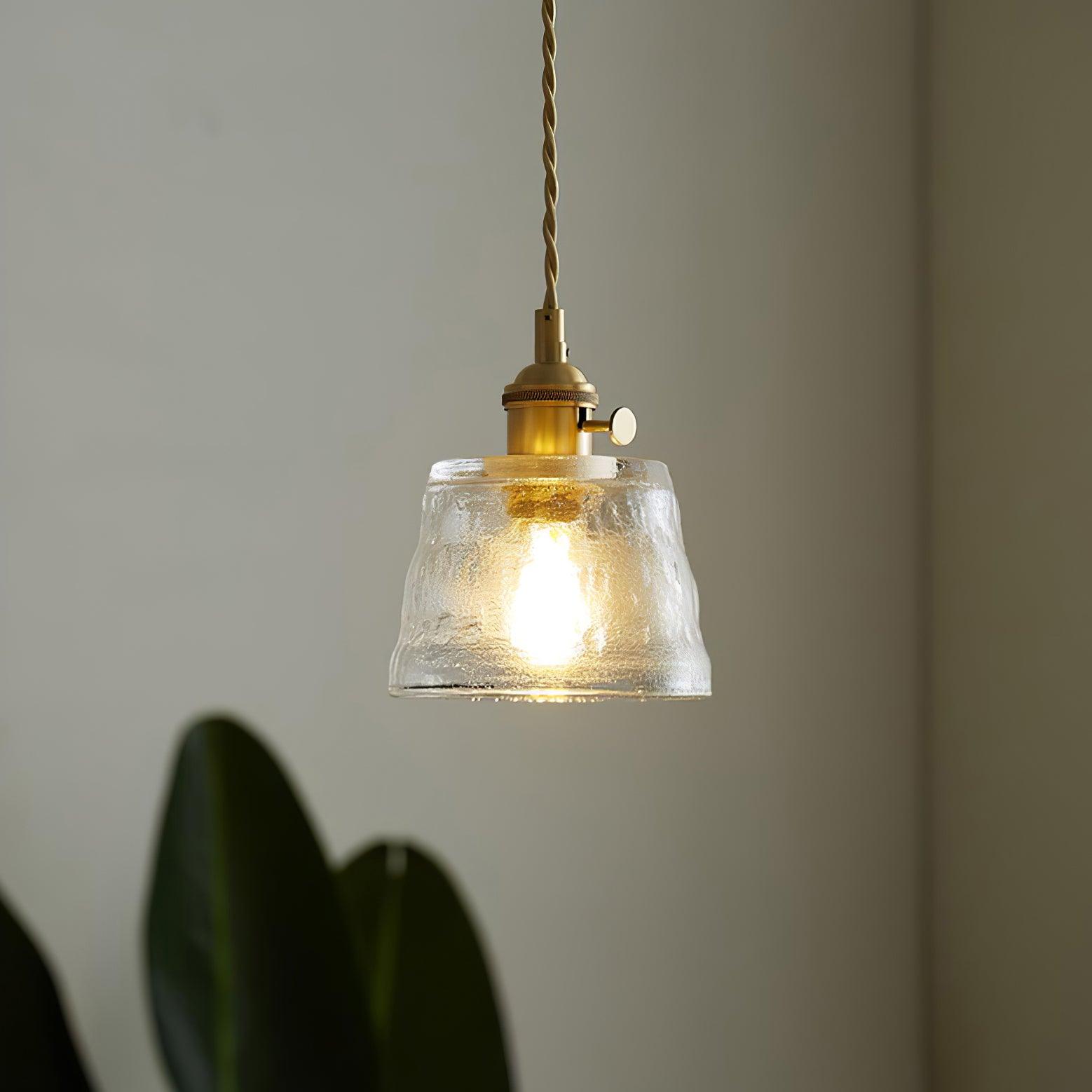 Lustra Pendant Lamp Copper Glass for Dining-Neutral Decor