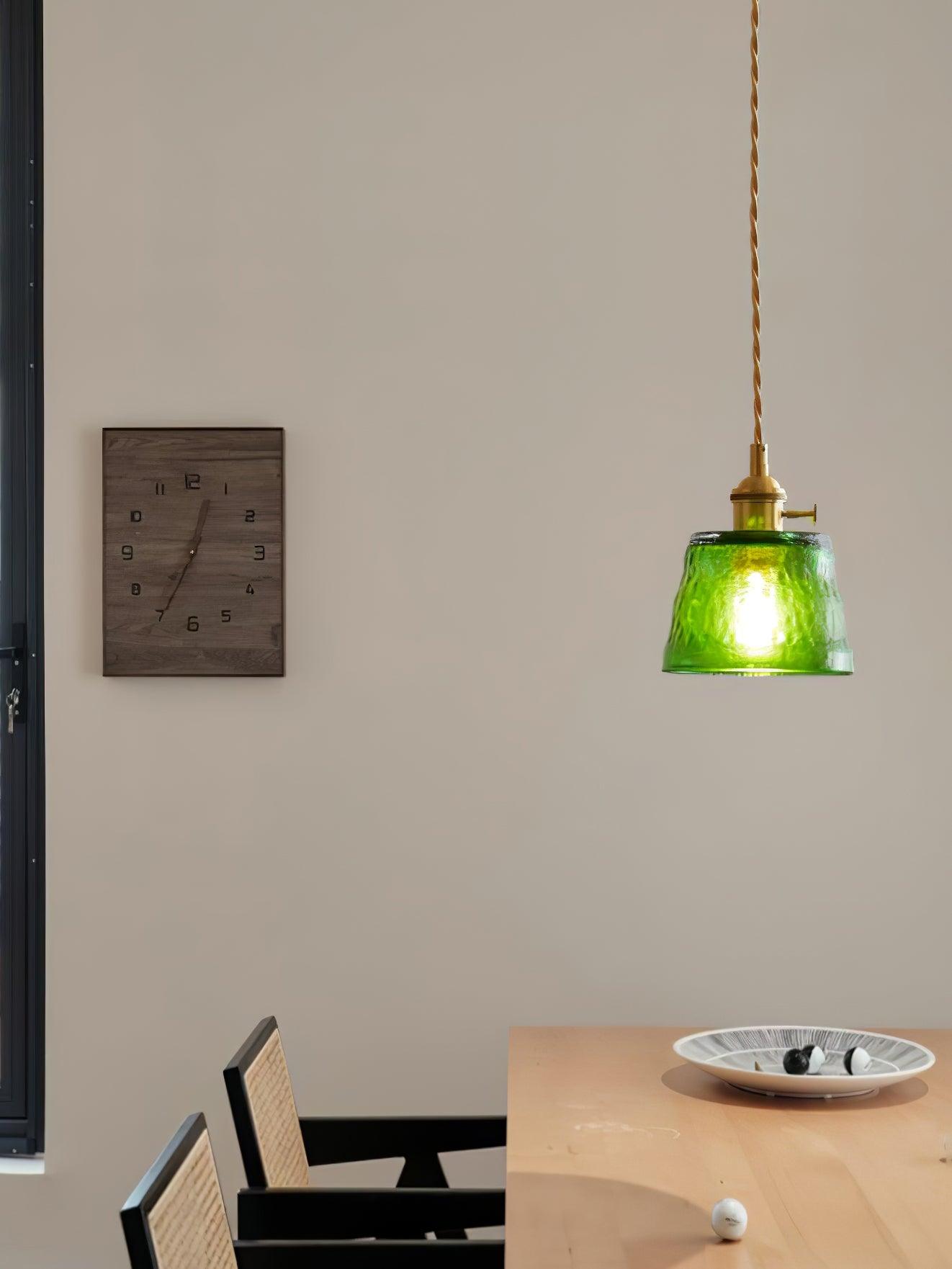 Lustra Pendant Lamp Copper Glass for Dining-Neutral Decor