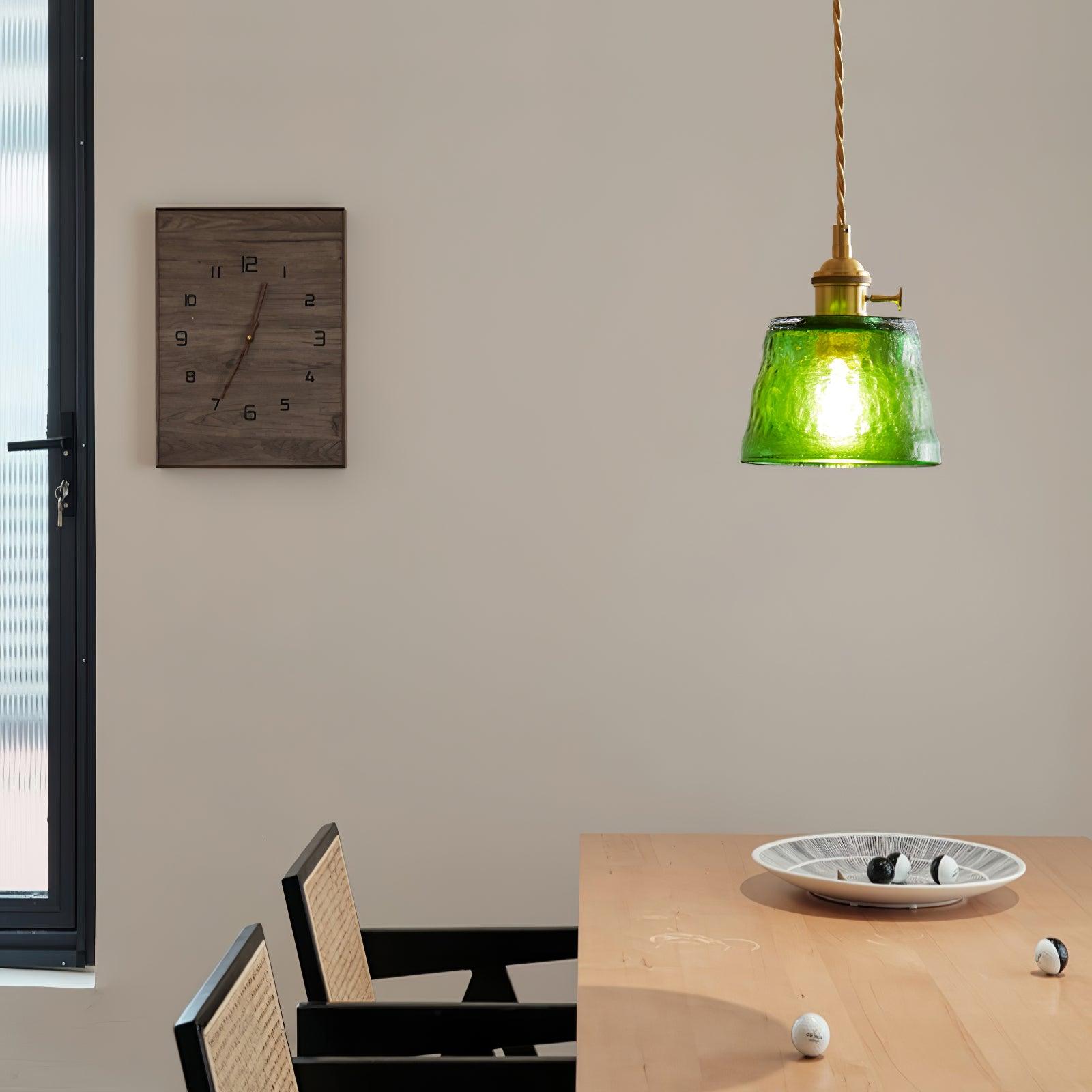 Lustra Pendant Lamp Copper Glass for Dining-Neutral Decor