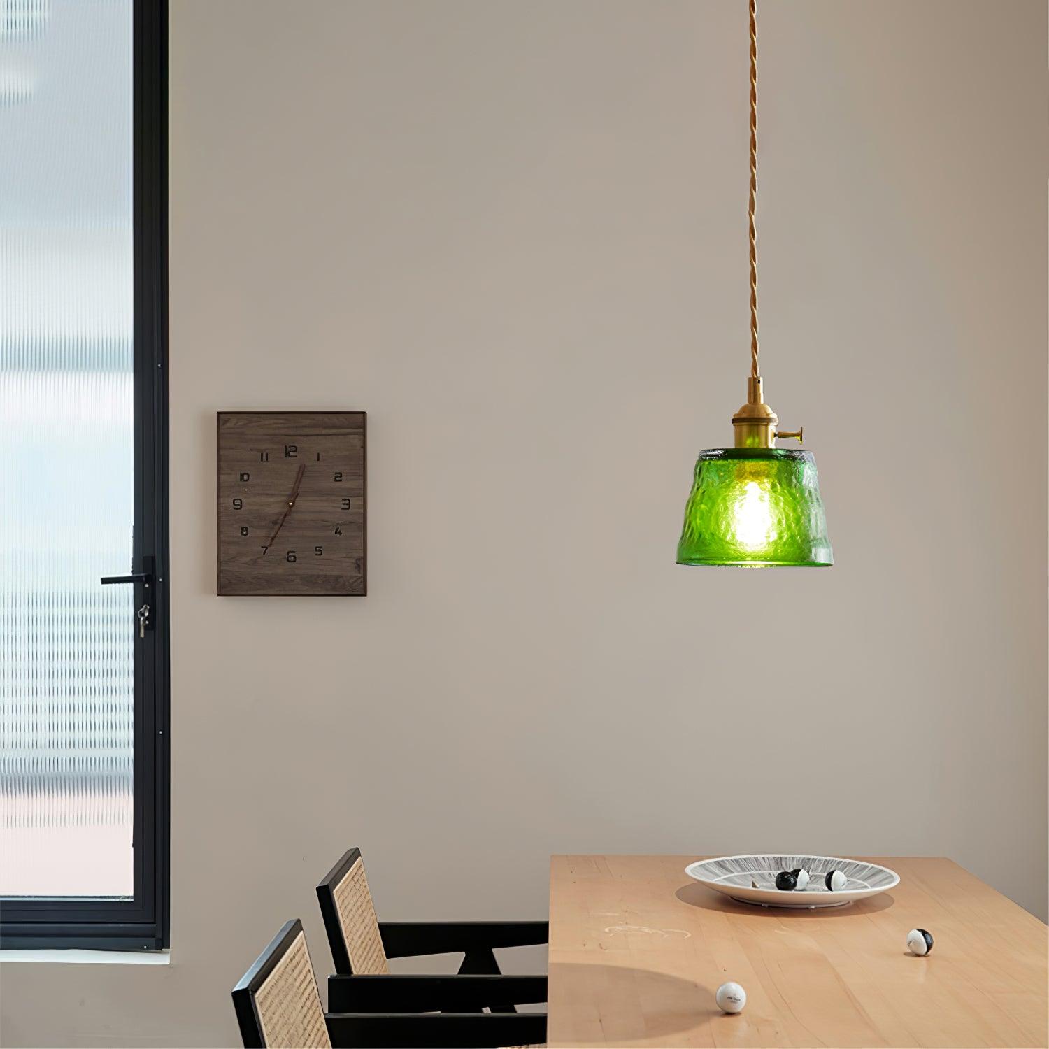 Lustra Pendant Lamp Copper Glass for Dining-Neutral Decor
