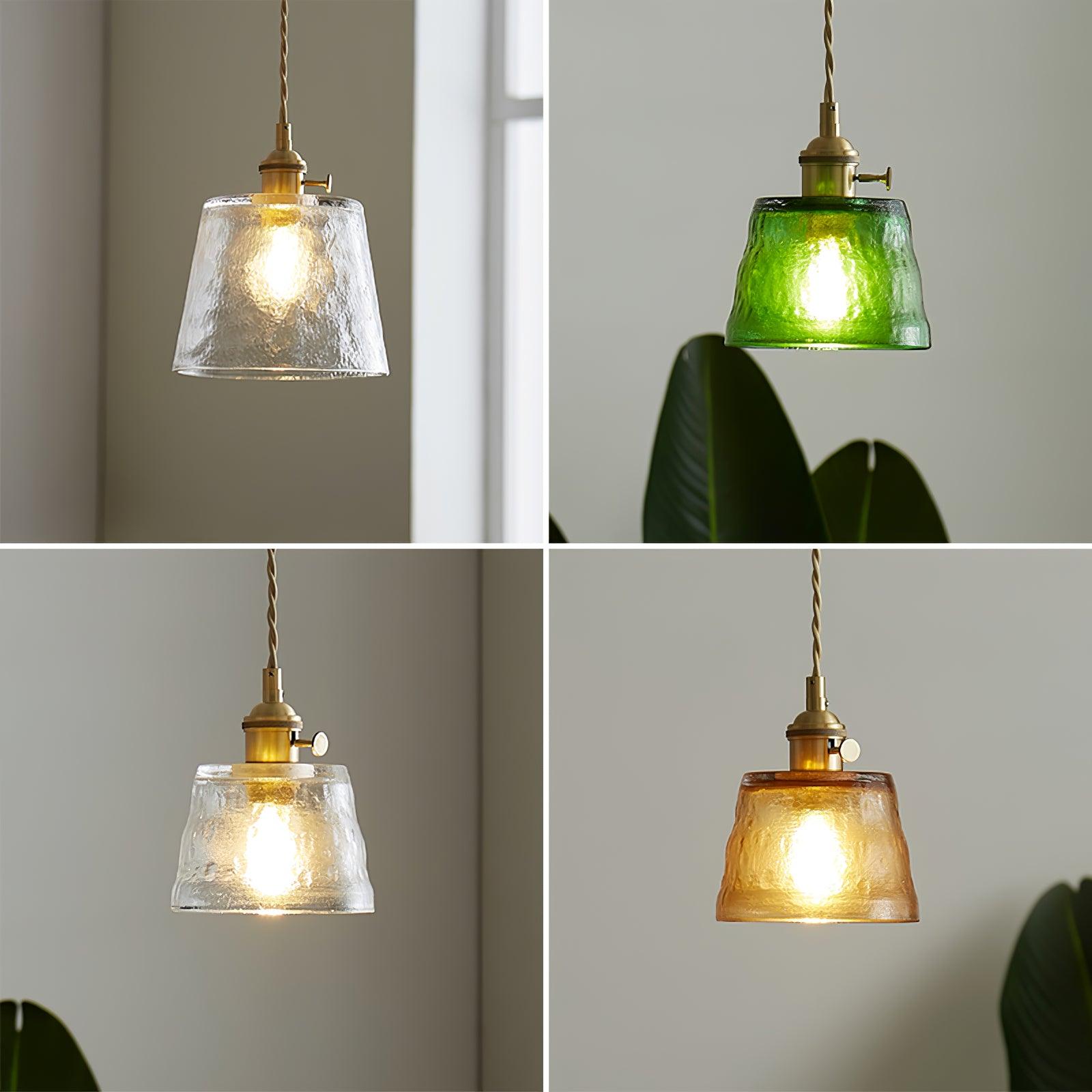 Lustra Pendant Lamp Copper Glass for Dining-Neutral Decor