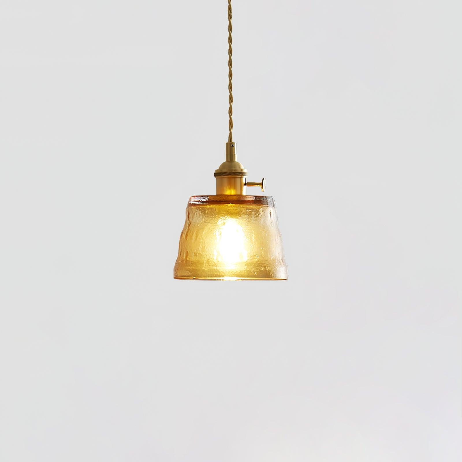 Lustra Pendant Lamp Copper Glass for Dining-Neutral Decor
