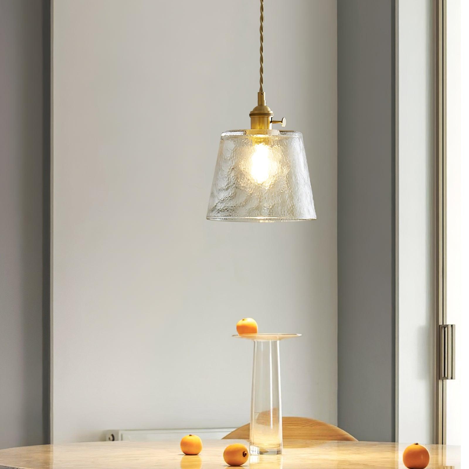 Lustra Pendant Lamp Copper Glass for Dining-Neutral Decor