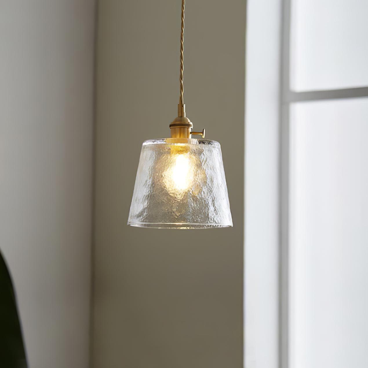 Lustra Pendant Lamp Copper Glass for Dining-Neutral Decor
