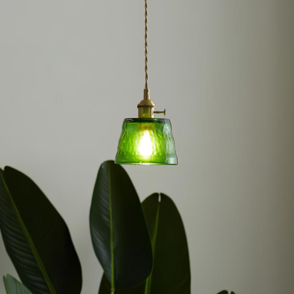 Lustra Pendant Lamp Copper Glass for Dining-Neutral Decor