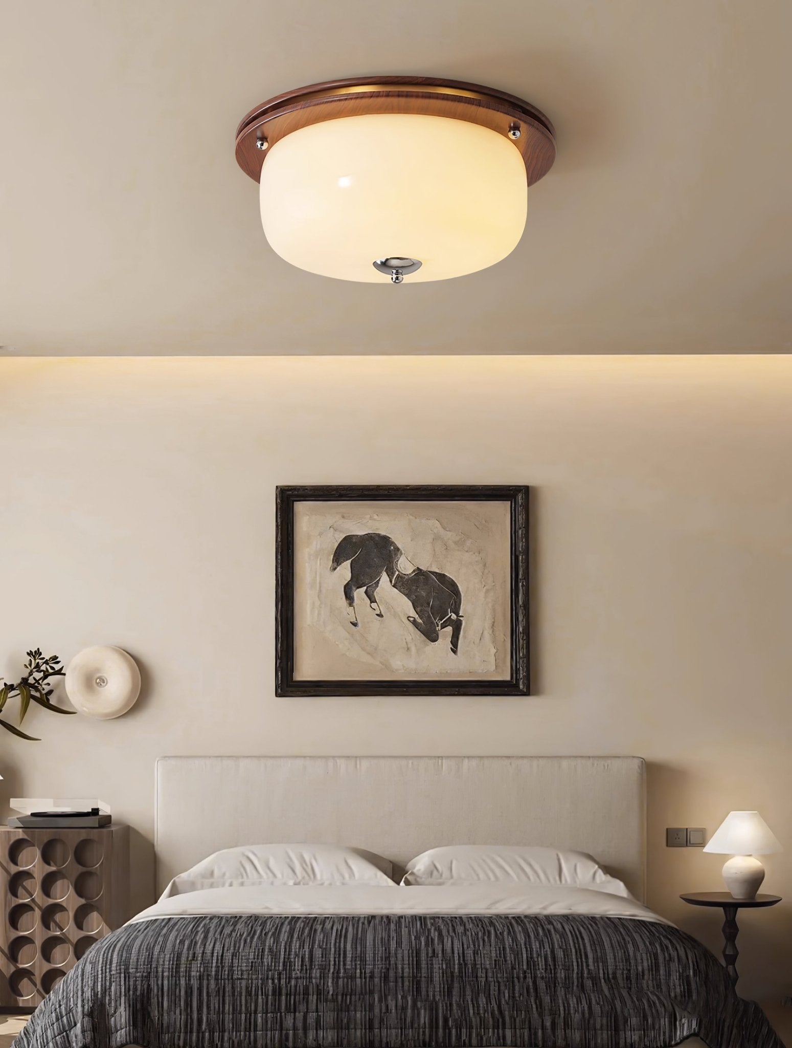 Vetheel Premium Nordic Art Dome Glass Ceiling Light-Neutral Decor