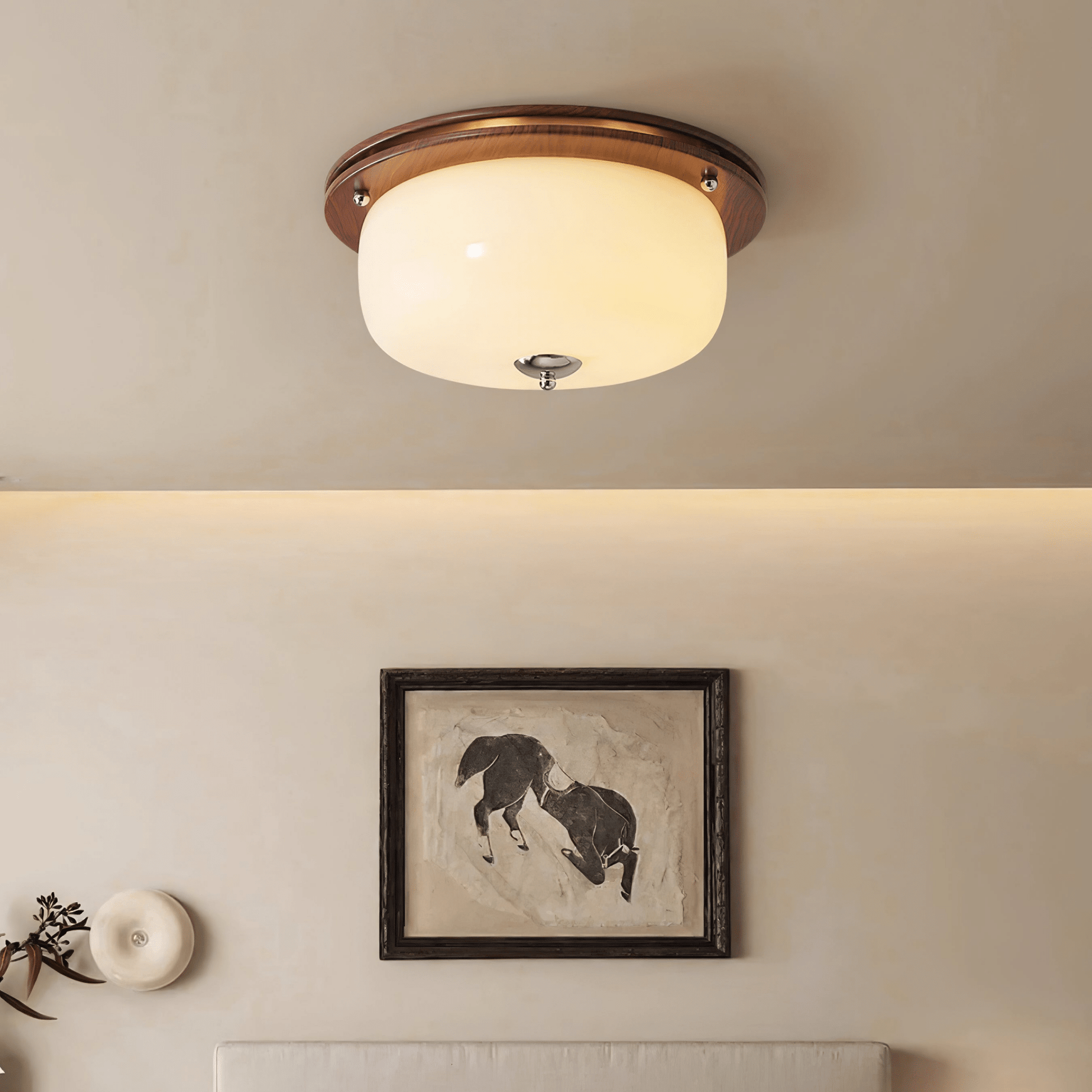 Vetheel Premium Nordic Art Dome Glass Ceiling Light-Neutral Decor