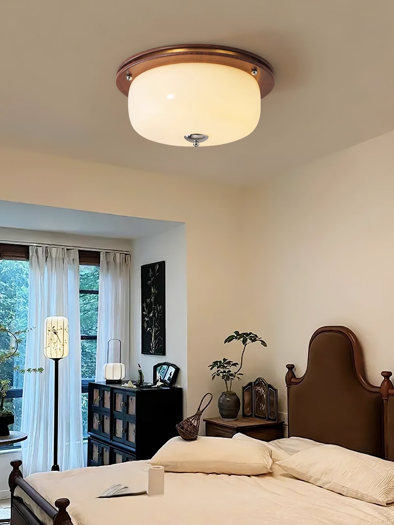 Vetheel Premium Nordic Art Dome Glass Ceiling Light-Neutral Decor