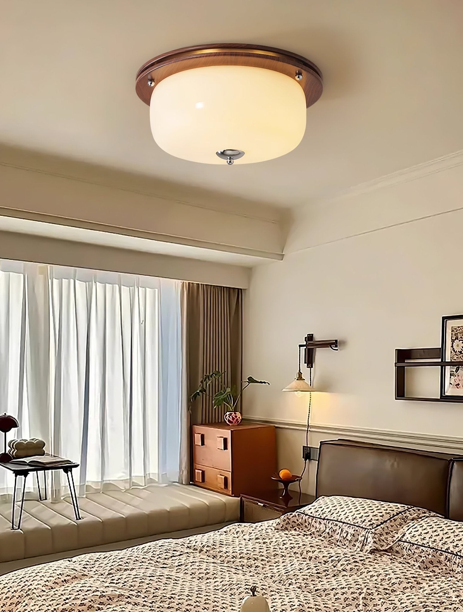 Vetheel Premium Nordic Art Dome Glass Ceiling Light-Neutral Decor