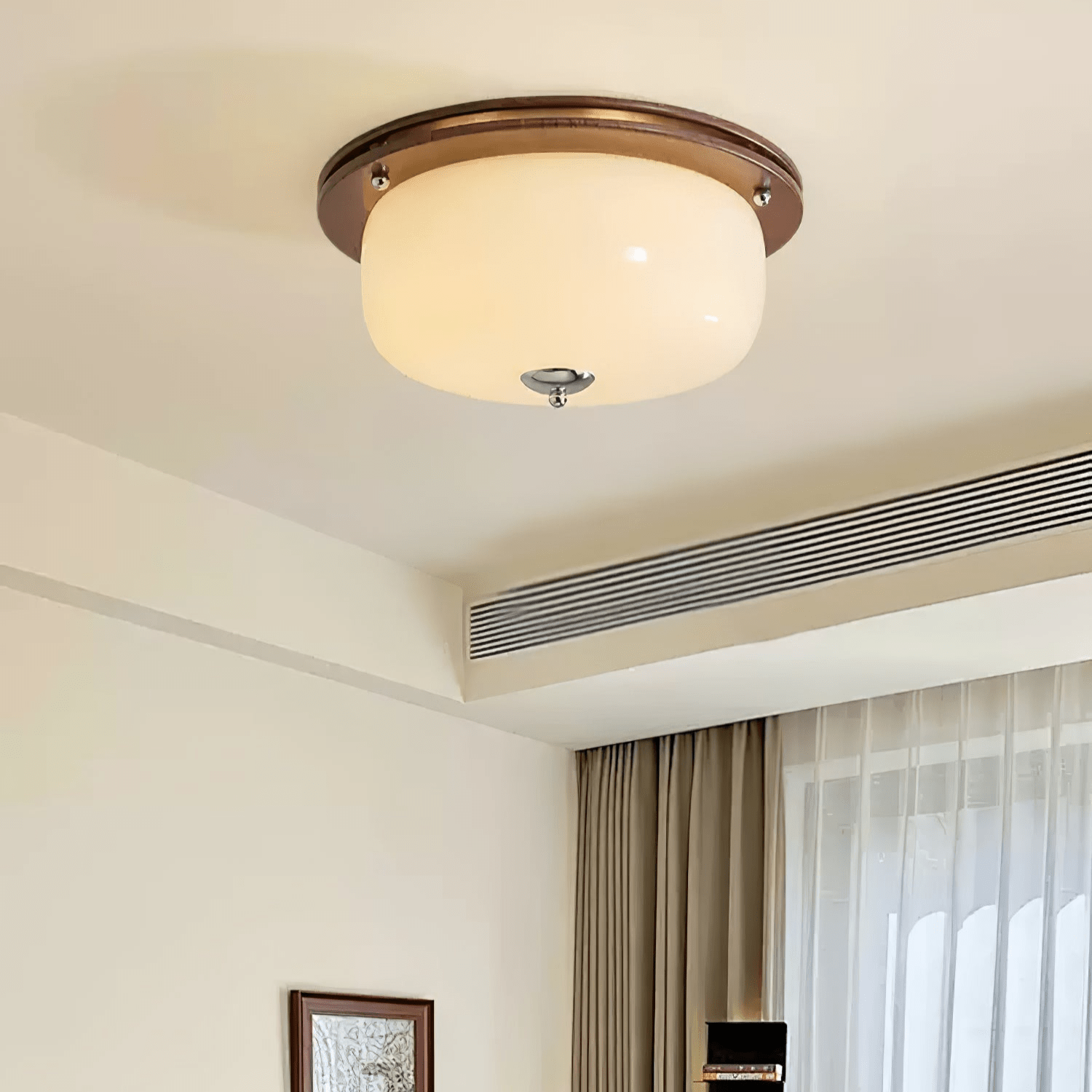 Vetheel Premium Nordic Art Dome Glass Ceiling Light-Neutral Decor