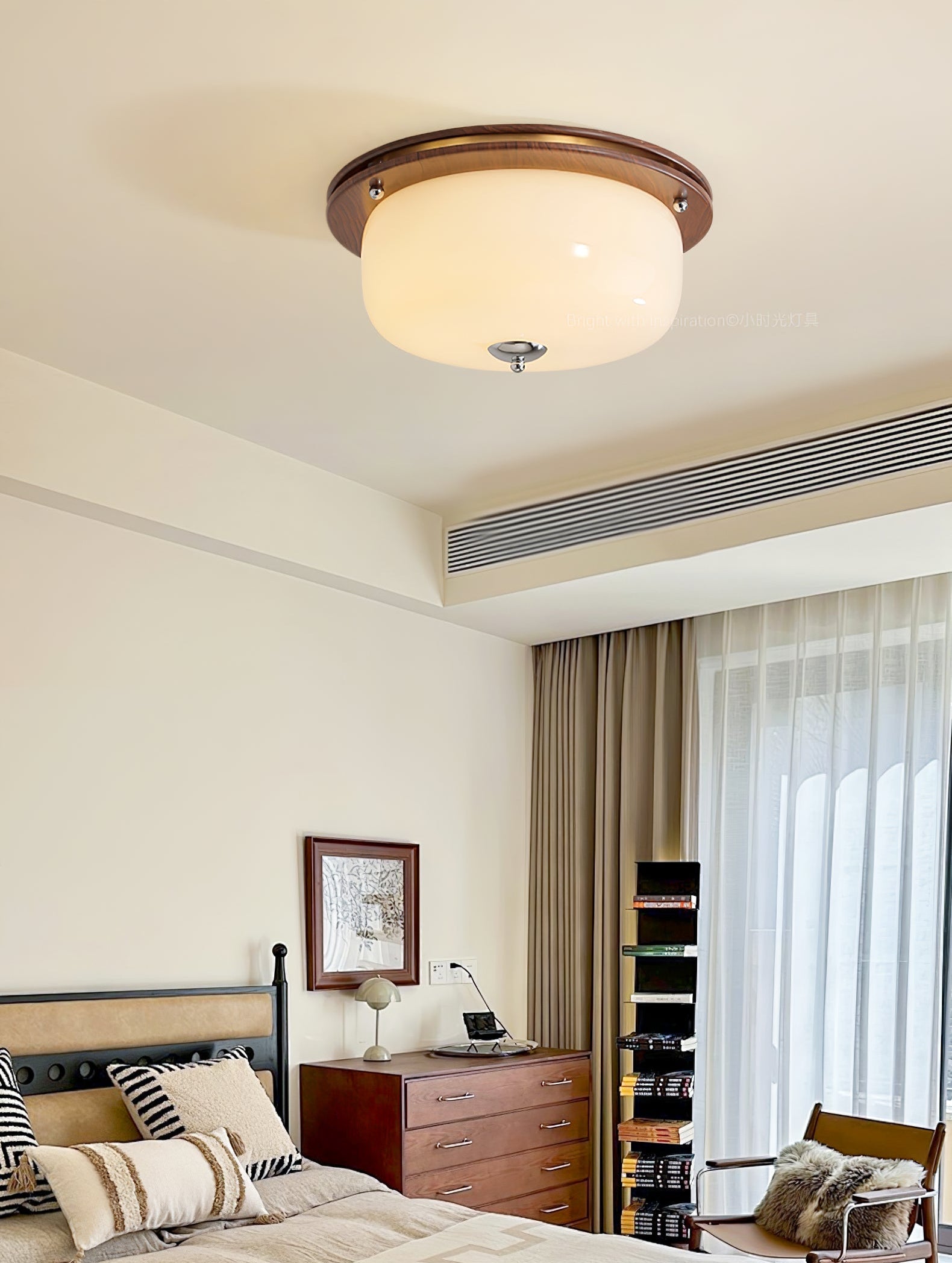 Vetheel Premium Nordic Art Dome Glass Ceiling Light-Neutral Decor