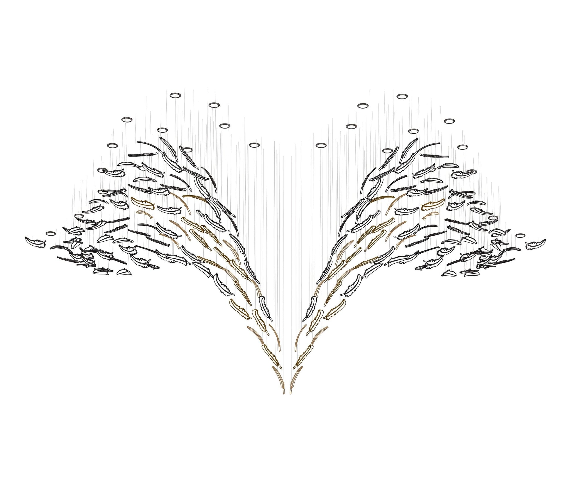 Aetherial Glass Leaf Chandelier-Neutral Decor