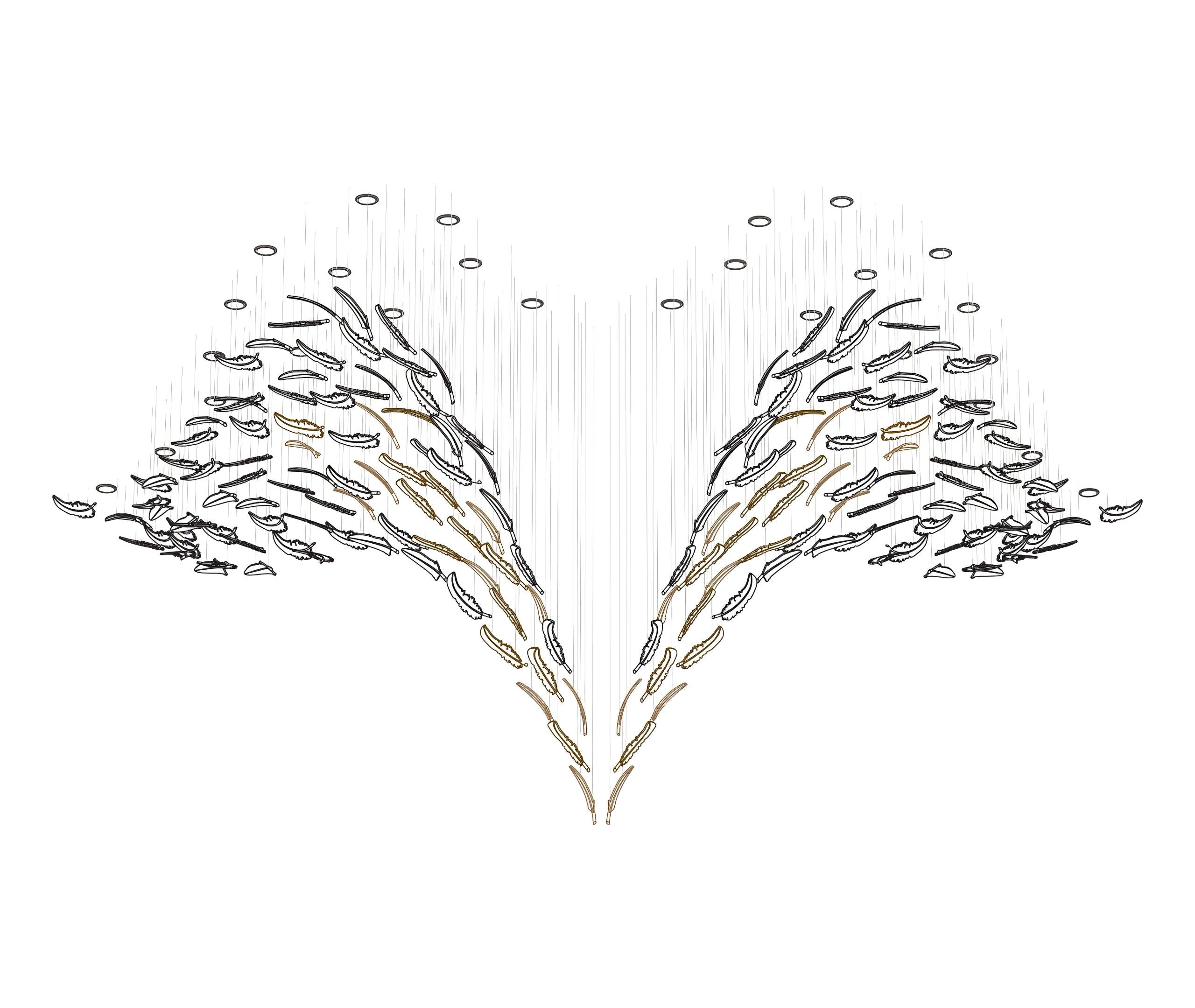 Aetherial Glass Leaf Chandelier-Neutral Decor