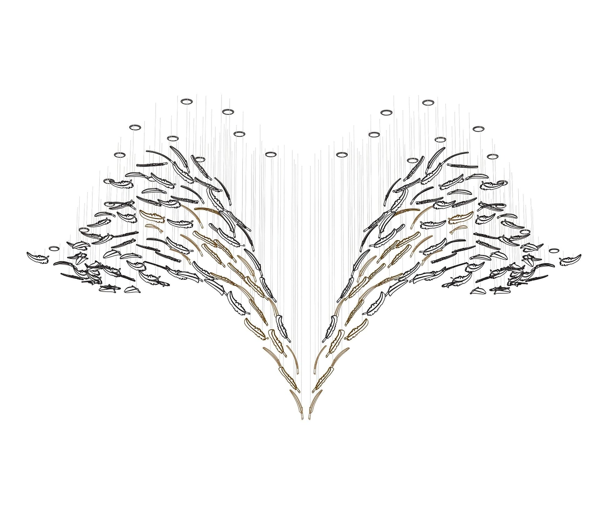 Aetherial Glass Leaf Chandelier-Neutral Decor