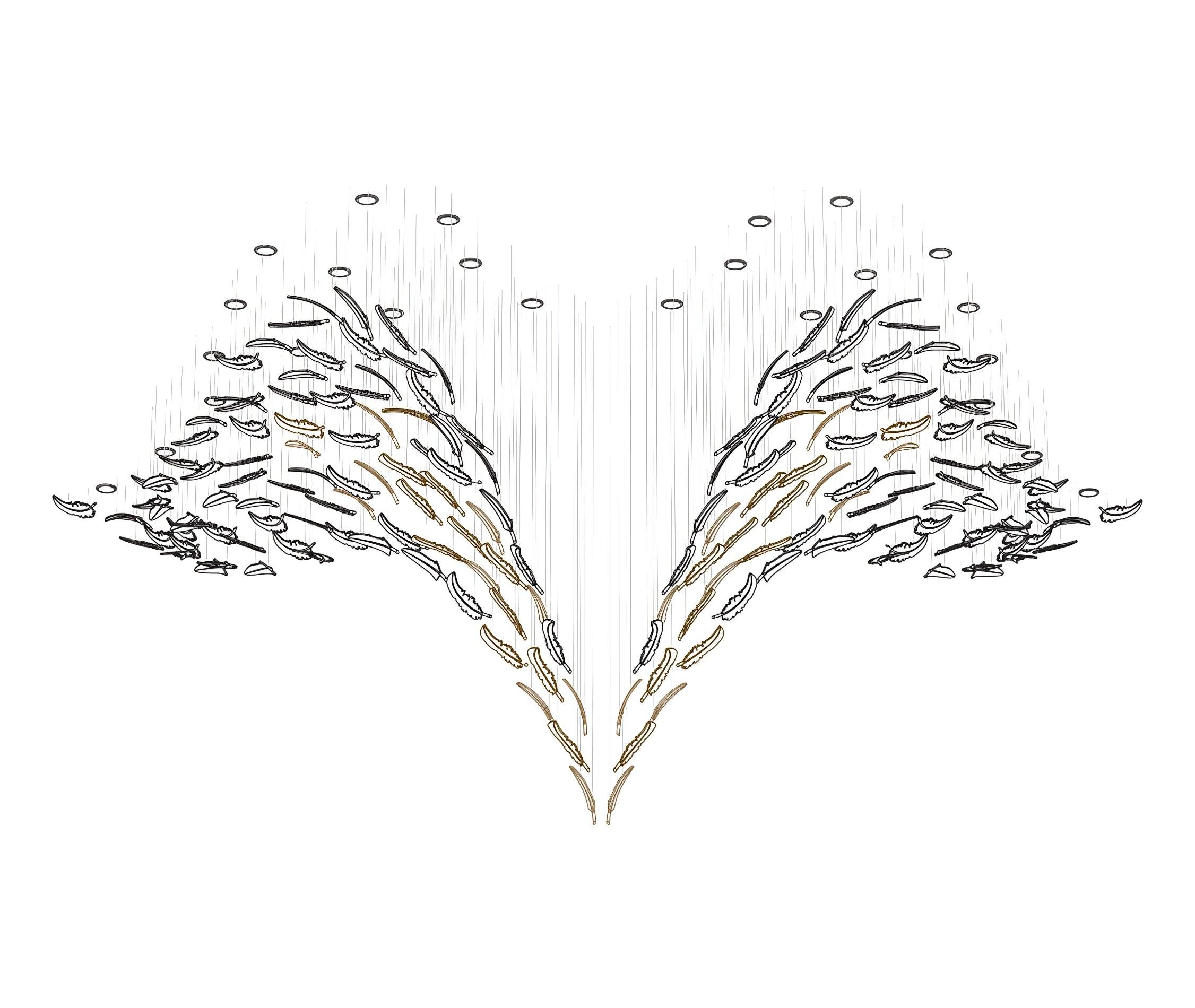 Aetherial Glass Leaf Chandelier-Neutral Decor